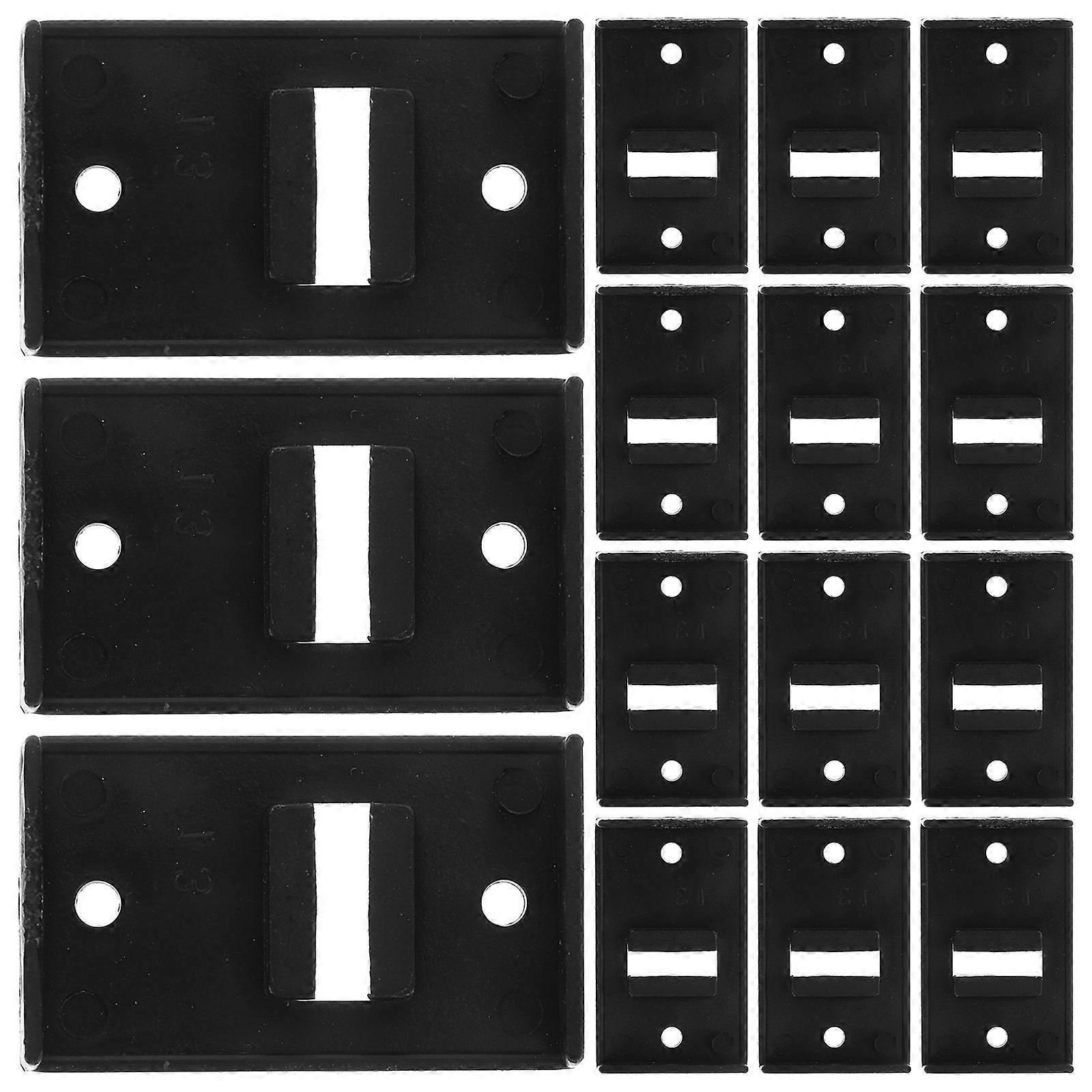 Cabinet Leg Clamps Plinth Buckles Floor Protection Rectangular Black 50Pcs