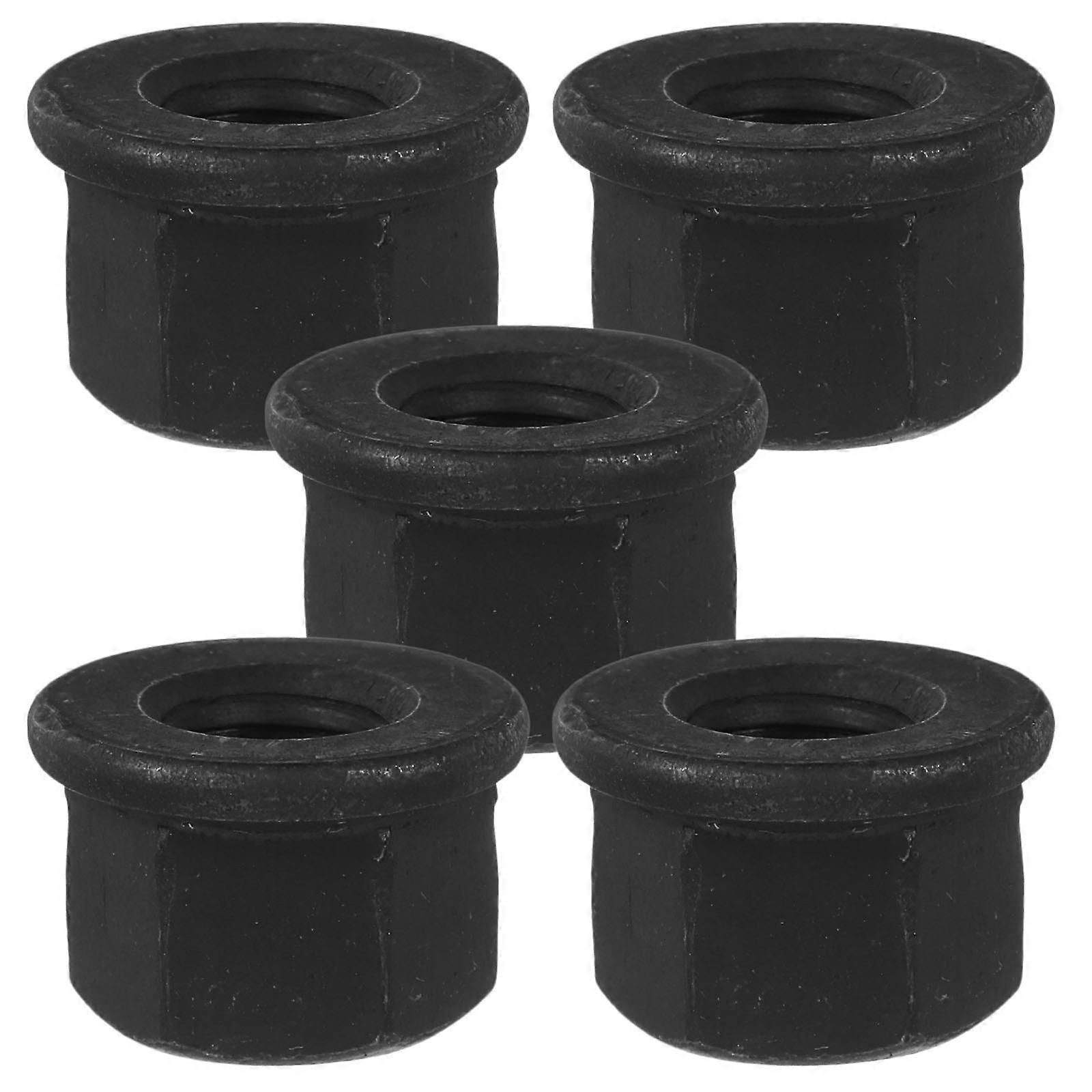 Thread Serrated Lock Nuts Carbon Steel Flange Nuts Easy Installation For Engineering Projects 5Pcs