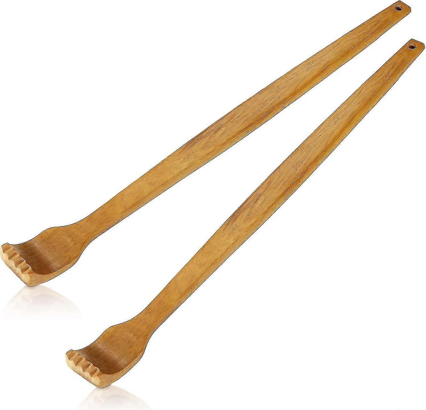 Wooden Back Scratcher & Massager - Handheld Portable Itch Relief Tool with Extended Handle for Adults