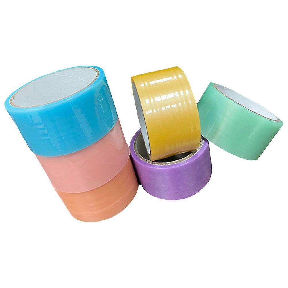 6 Rolls DIY Colored Adhesive Tapes, Pearl Sticky Ball Tapes for Crafts, Safe Material, Smooth Surface, Ideal for Friends' Birthday Projects