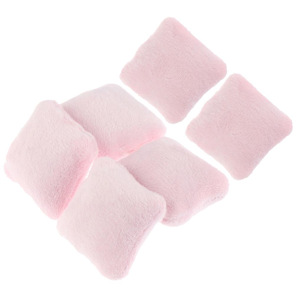 Mini Pillows For Dollhouse Cushions For Mini Sofa Pink 4.00X4.00X3.00CM DIY Crafts Addition 6Pcs