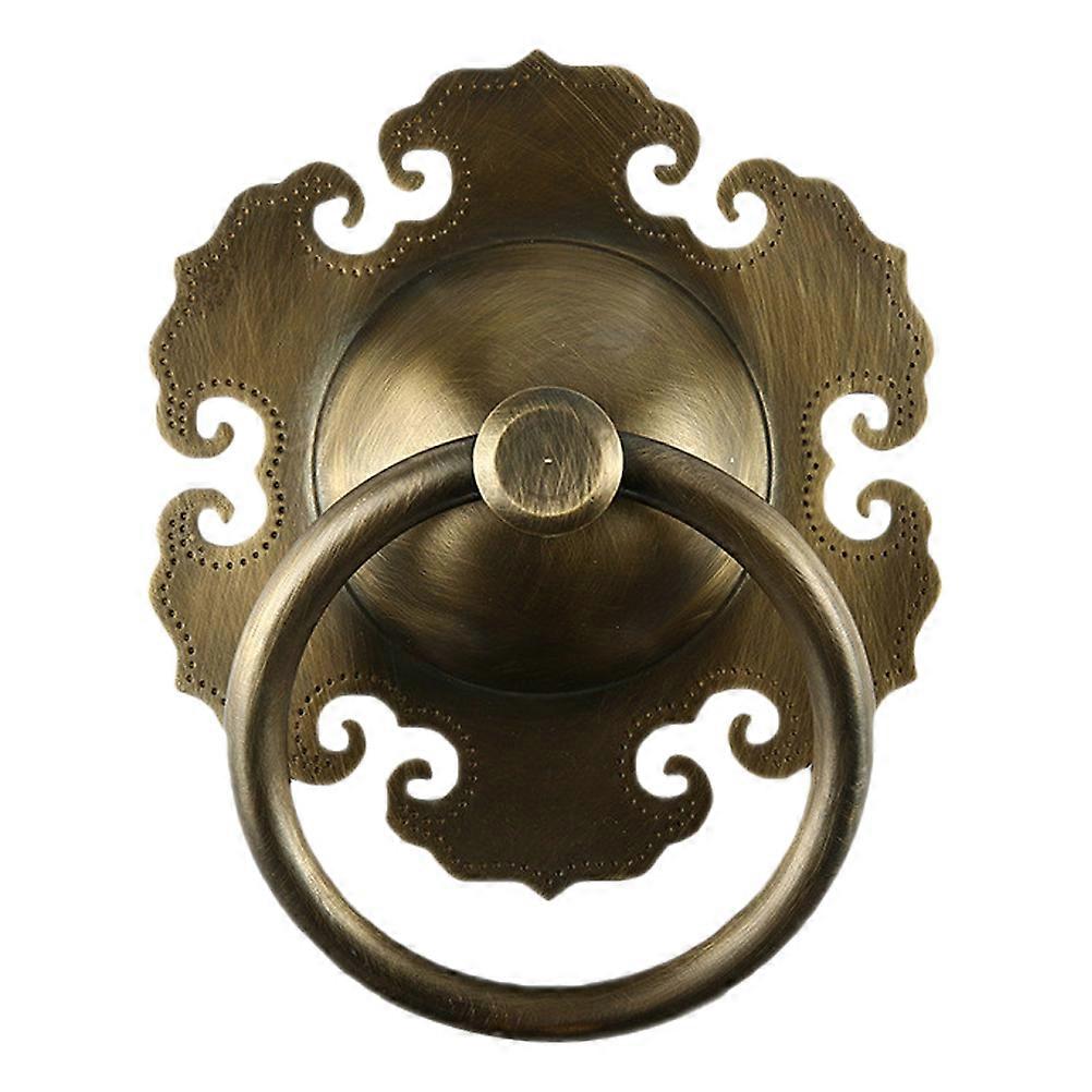 Vintage Brass Door Pull Retro Style Chinese Design Handle for Doors Gates Home Decor Sturdy