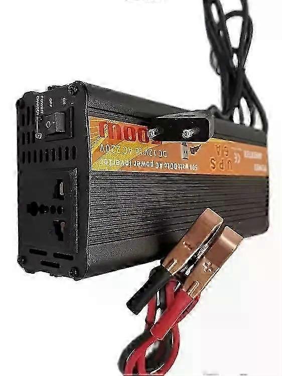 UPS Power Inverter 500W Fit For Home Car Battery Charging DC 12V to AC 220V 50HZ Modified Wave Inverter with Battery Charger