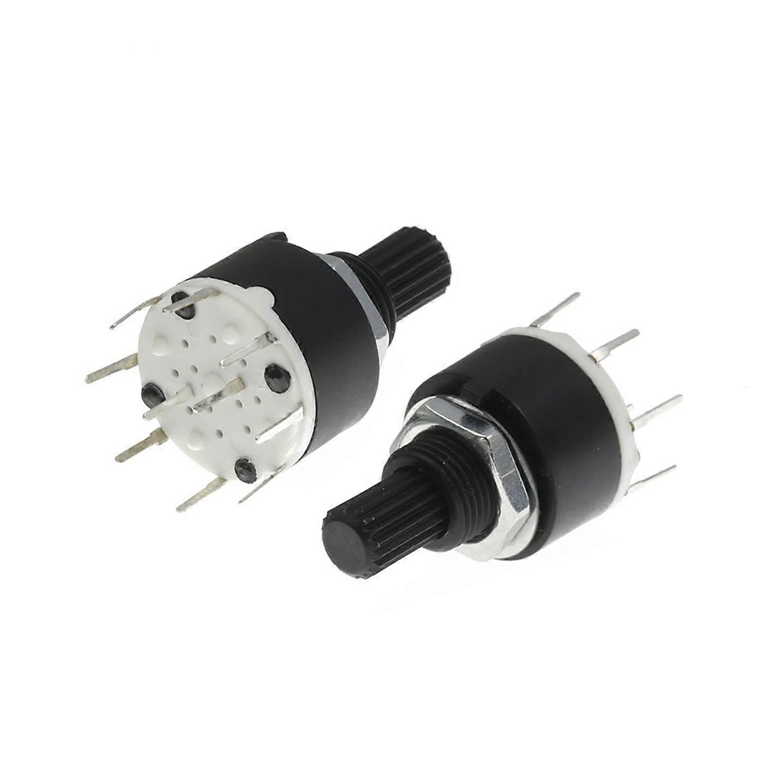 Rotary Encoder, SR16 16 mm 2P38P Band Switch (2P4P) 1 Pole 6