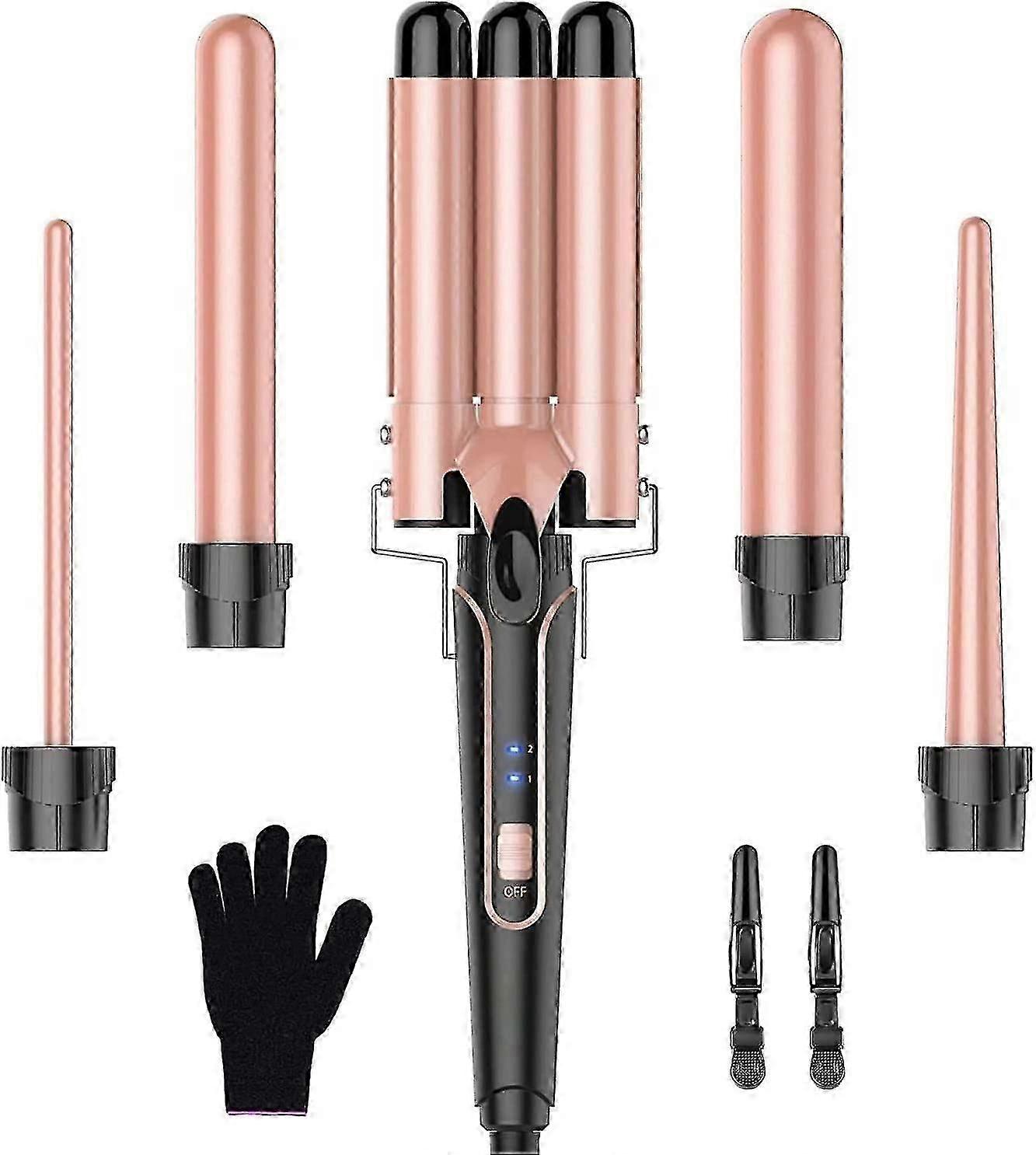 5-in-1 Curling Iron Set for Waves & Curls - Professional Hair Styling Tool