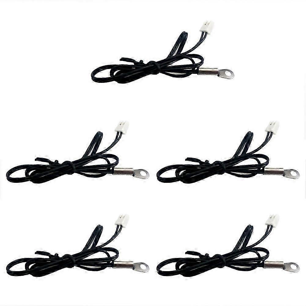 5Pcs 50Cm NTC Thermistor Temperature Sensor 5X25Mm Waterproof Probe Wire B3950 10K 1% NTC W1209 W14