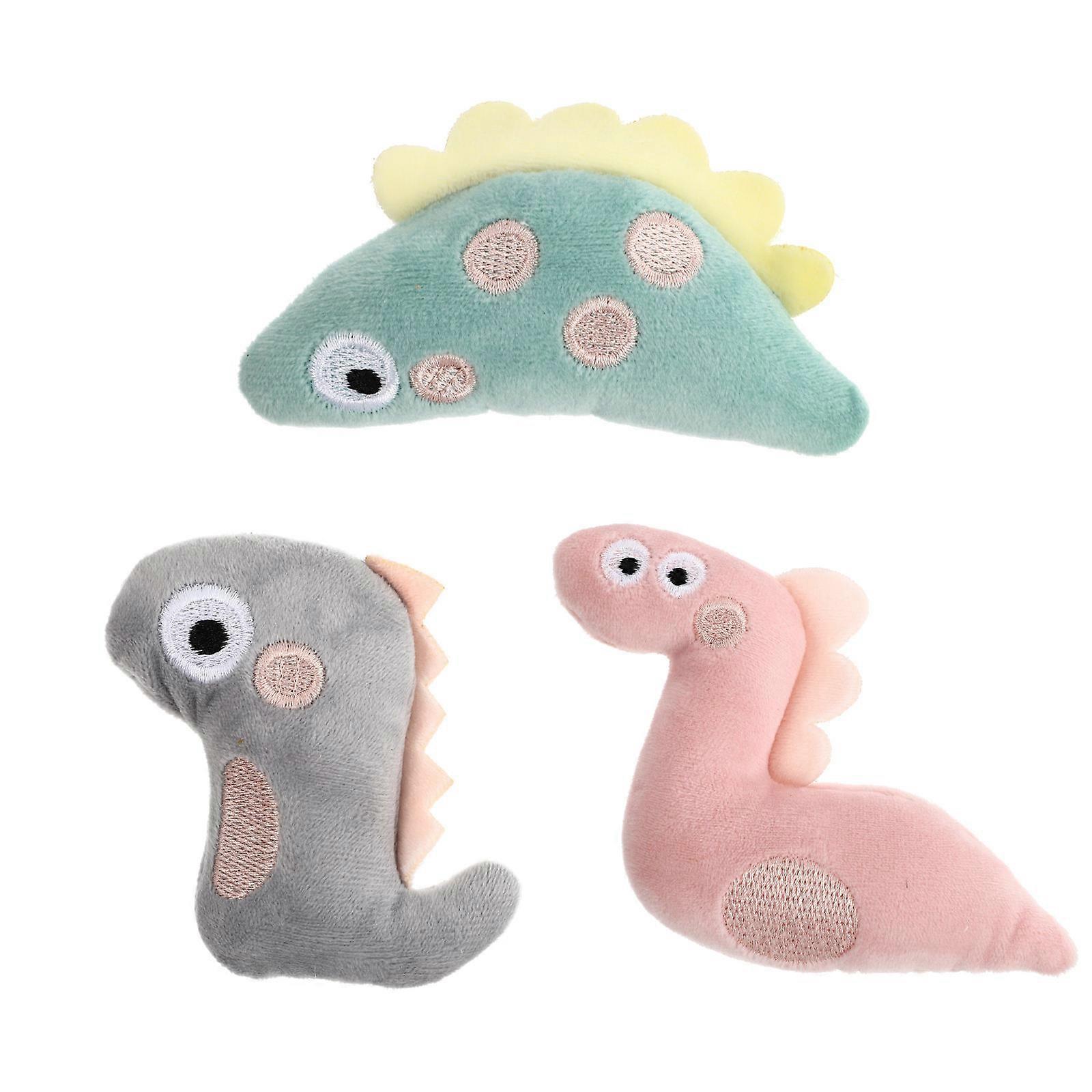 Soft Cat Toys Stimulate Hunting Instincts Plush Cat Toy Pet Chewing Toy Fish Shape Pink 3Pcs