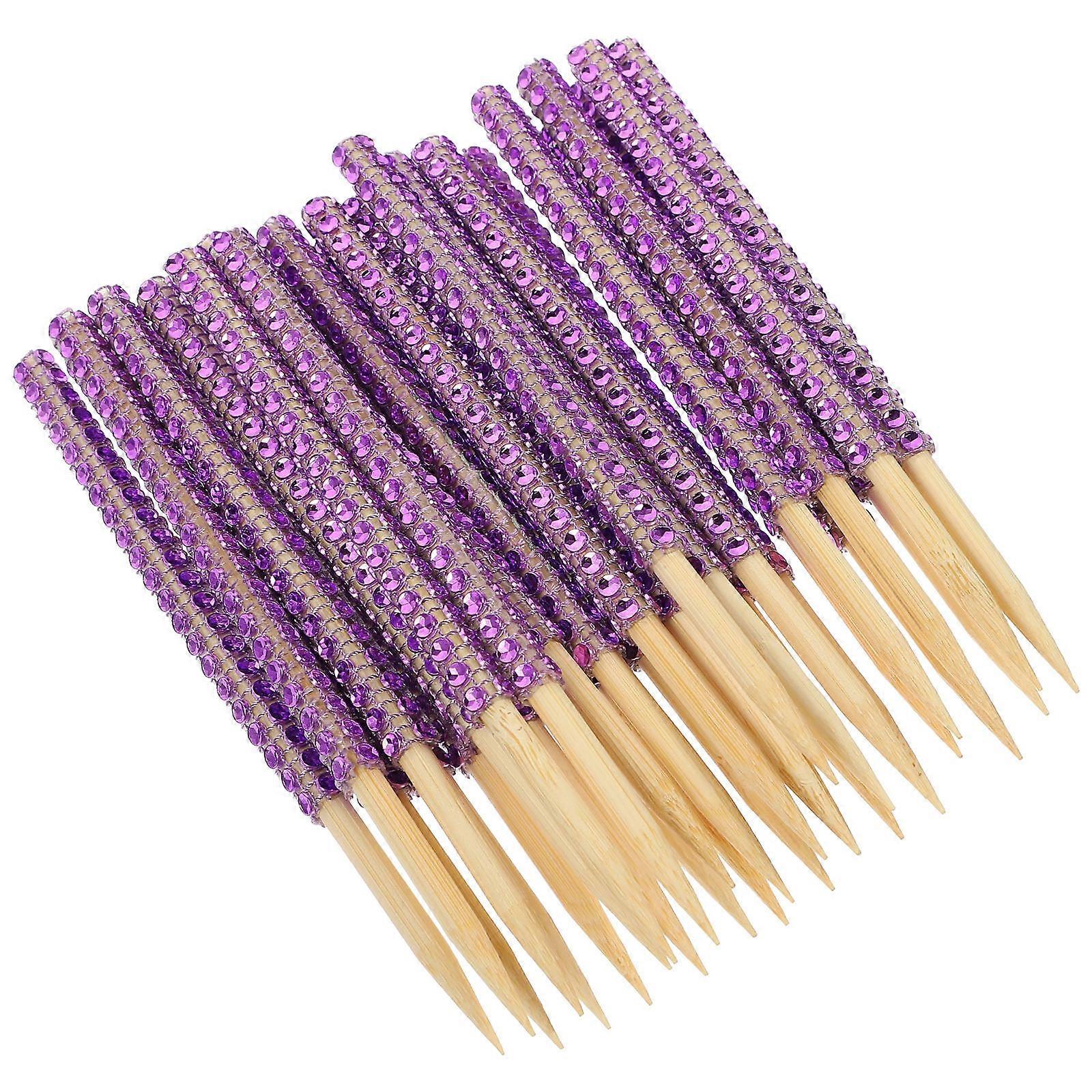 Bamboo Candy Sticks Caramel Apples Sticks Home Use Round Smooth Surface DIY 30Pcs