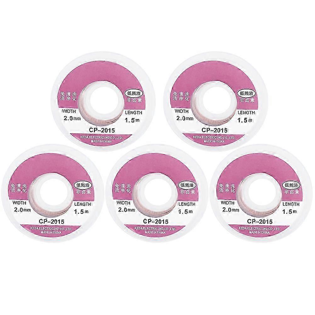 5pcs BGA Solder Wick Desoldering Wire Braid Solder Remover Wire 1.5m
