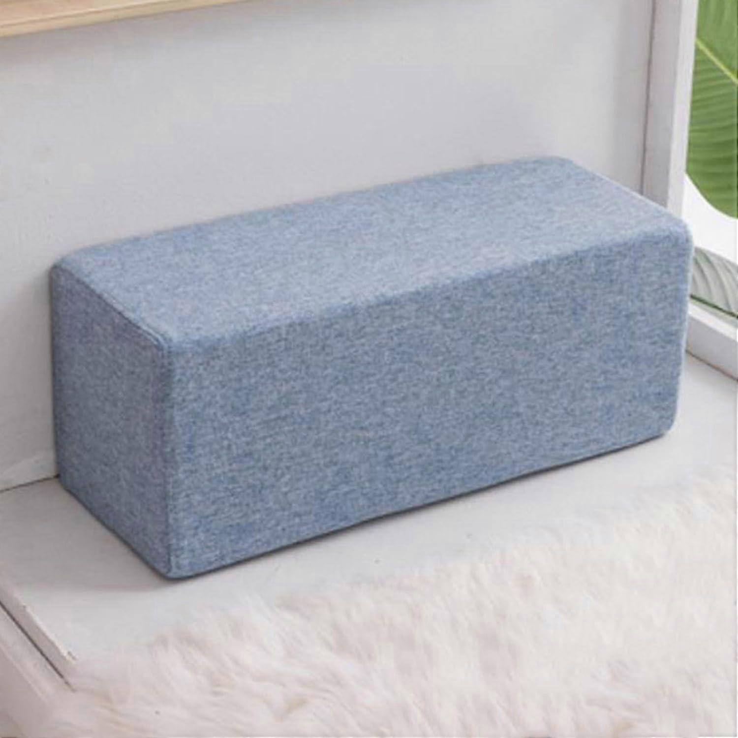 Couch armrest pillow, sofa support pillow, long bed roll – fills gaps (20x20x90cm, blue)