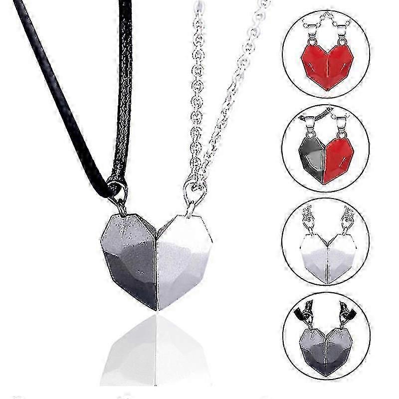 Collier pendentif deux âmes un cœur pendentif collier aimanté couple deux ensemble