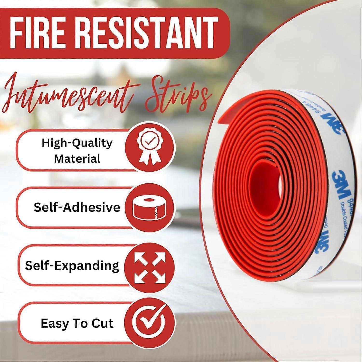 2025 Latest Model Intumescent Smoke Seal Tape  Elastic Intumescent Fire Door