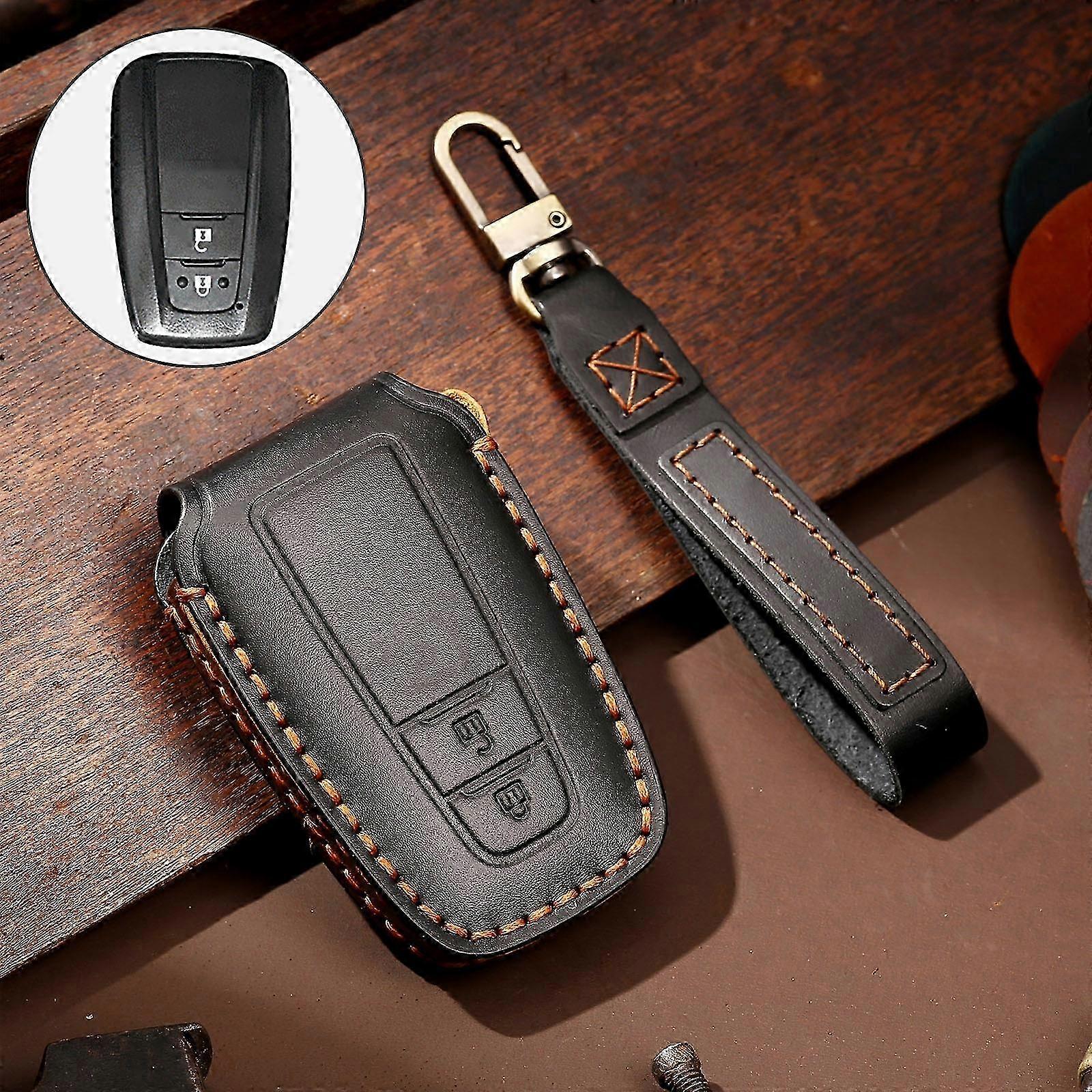 ホールモカー牛革レザーキー保護カバーキーケーストヨタカローラ2018 2ボタン2025