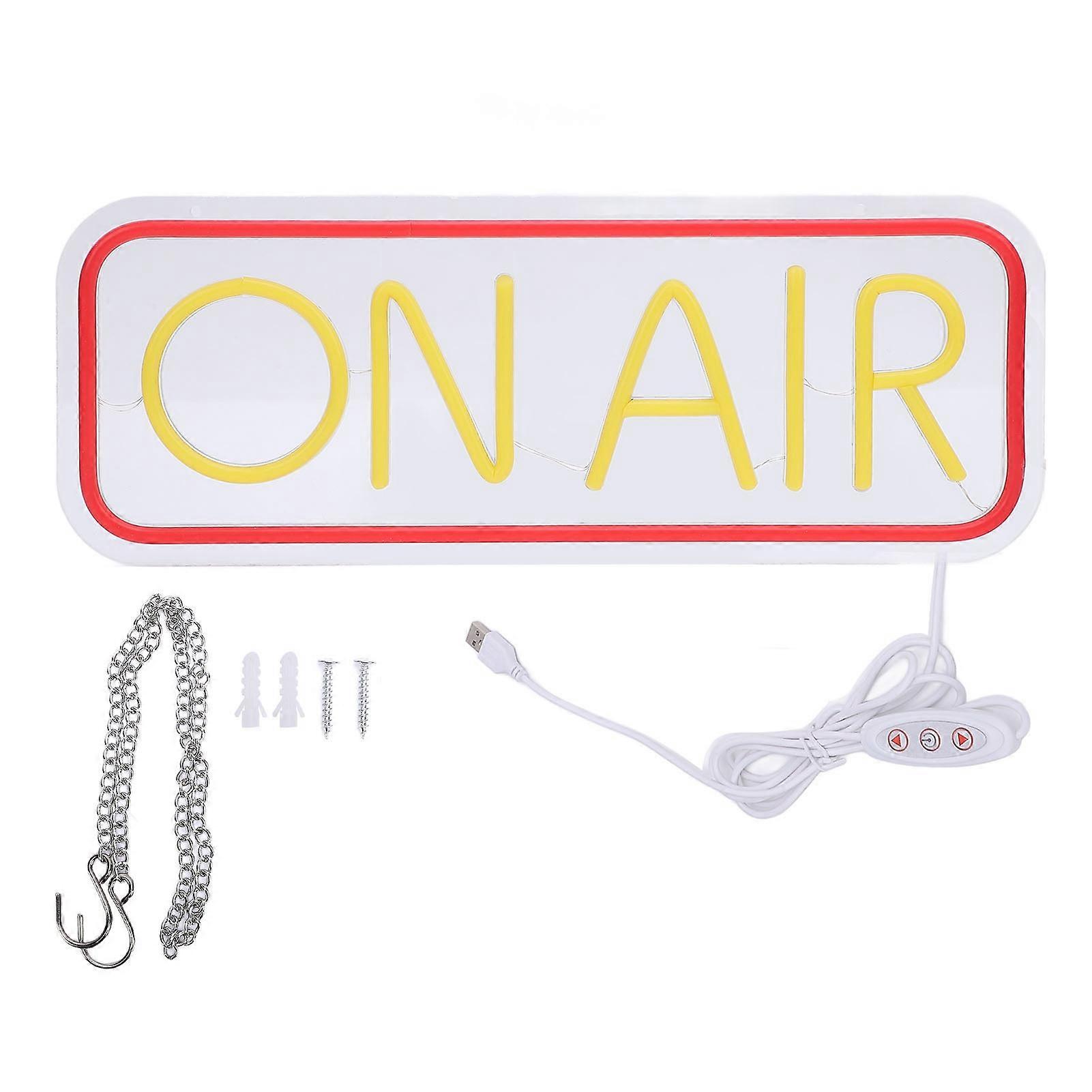 ON AIR Neon Sign, USB Powered, Night Light for Live Streaming, Recording, Game Room, Bar, Studio, Decoration