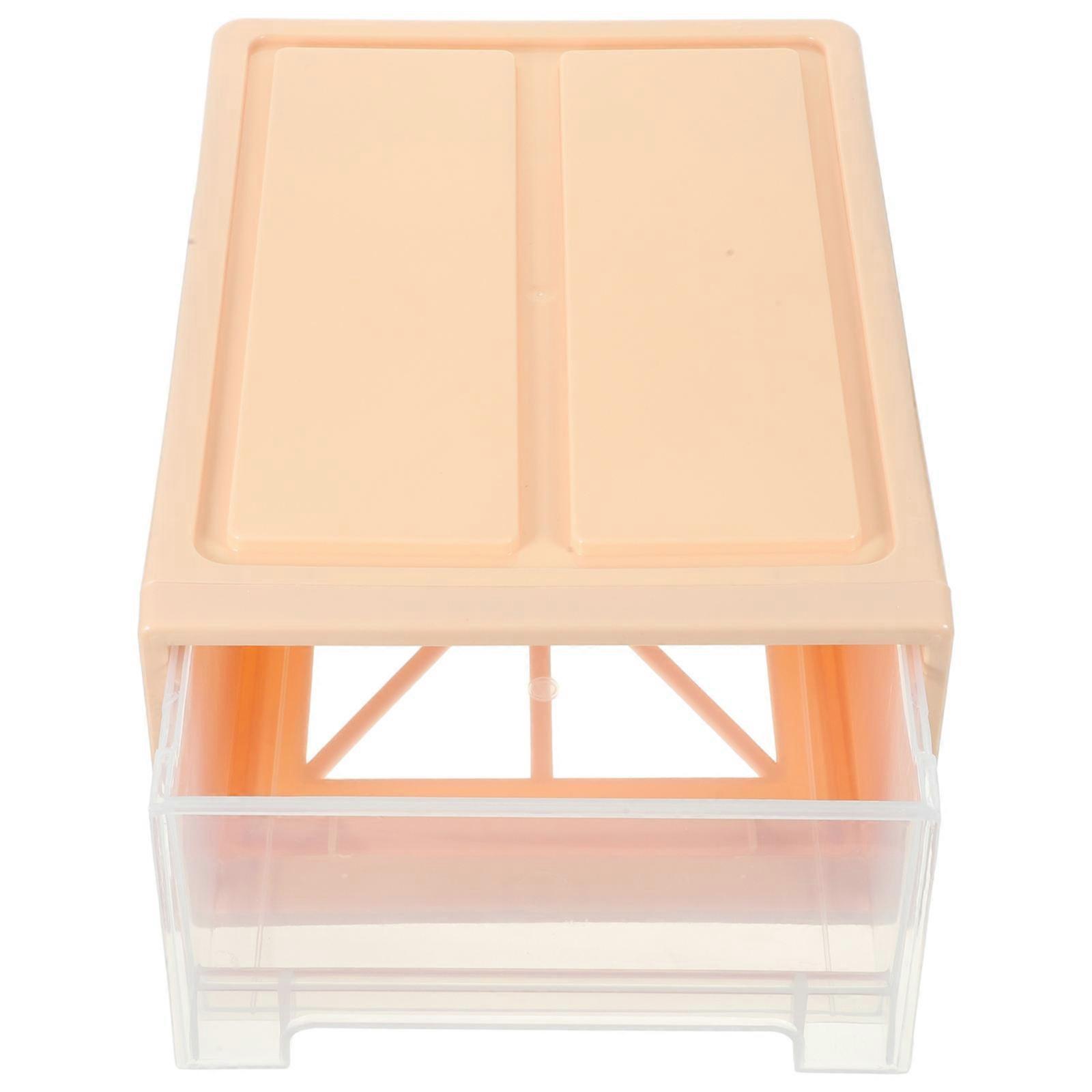 Stackable Sneaker Containers Shoe Storage Box Organizer Organization Pink 30.5x21.9x11.8CM Multi-functional Storage 1Pack