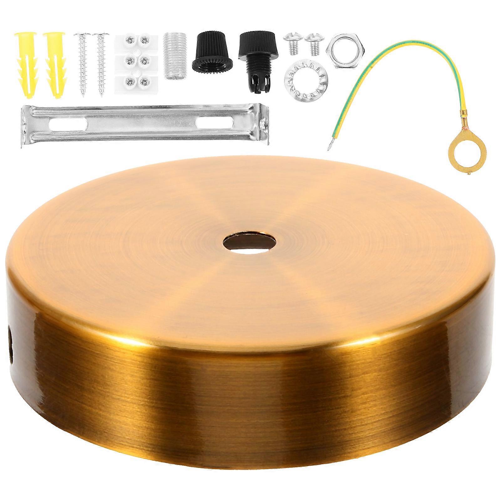 Light Fixture Canopy Ceiling Canopy Light Kit Homeowners Golden Round Iron 1Set
