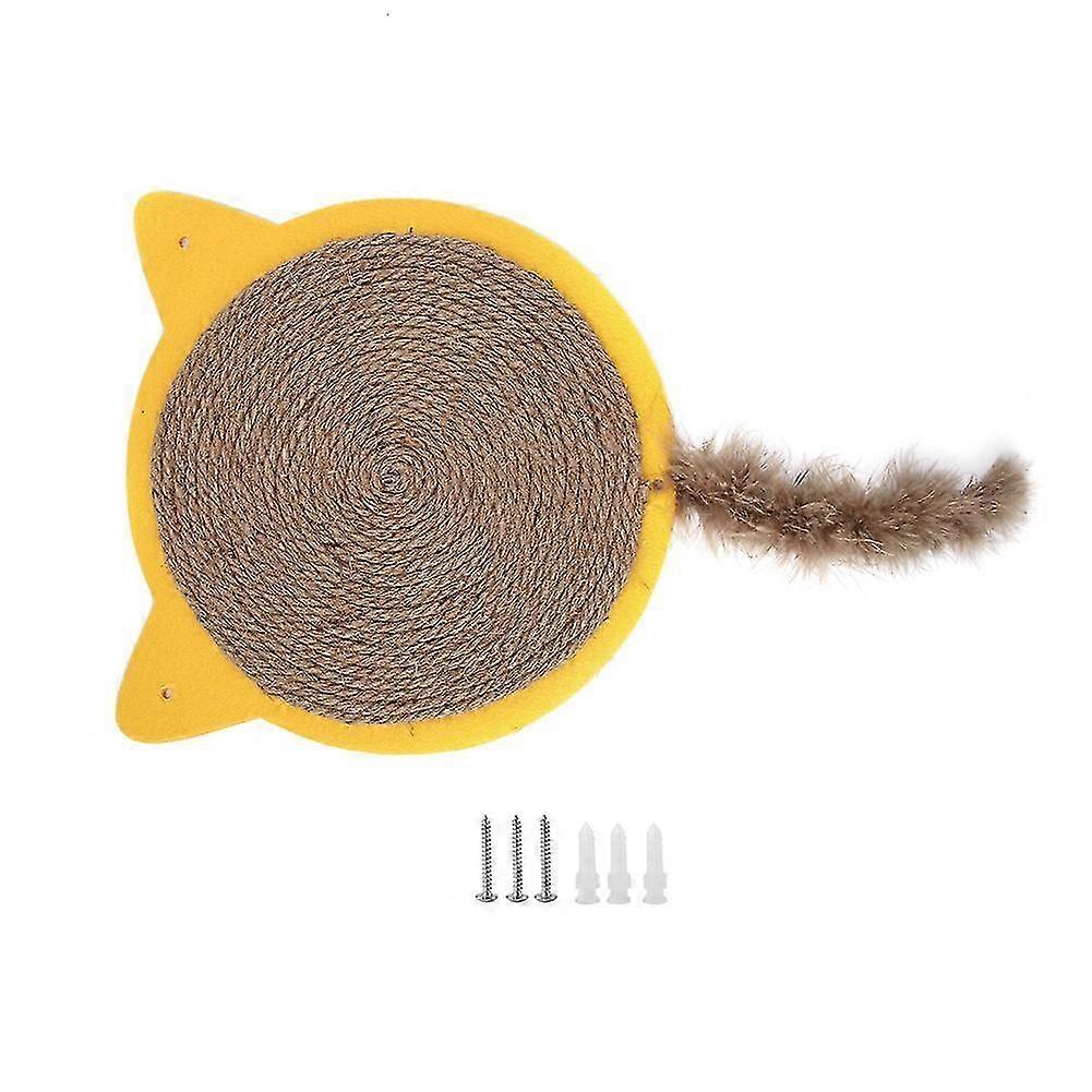 Sisal Rope Antler-Shaped Cat Scratcher Scraping Pad Mat Board Ideal for Feline Playtime and Relaxation
