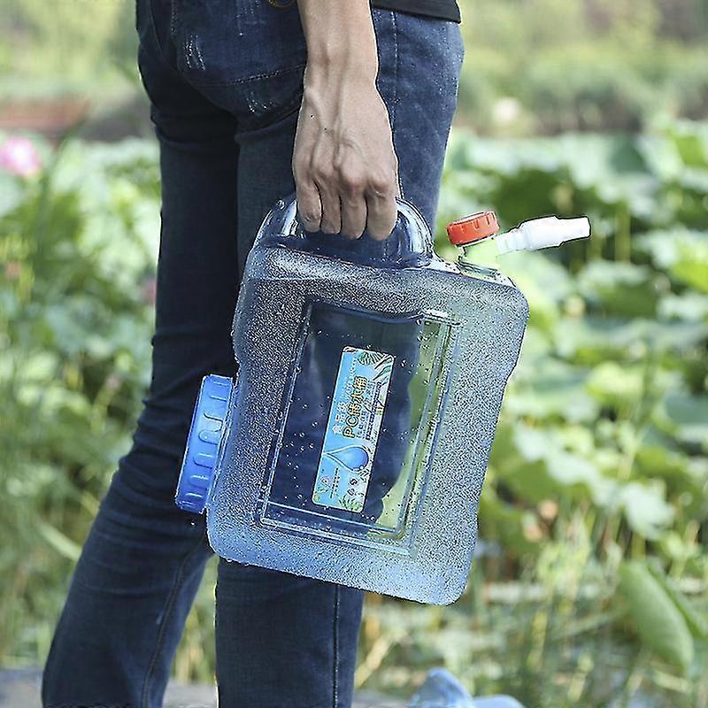 12L Portable Recyclable Water Bucket with Faucet, 15L Plastic Container