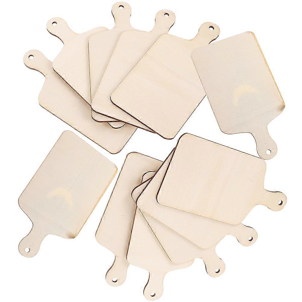 12pcs Mini Unfinished Wooden Cutting Boards for DIY Crafts, Pretend Play & Educational Activities – Ideal for Interactive Woodworking Projects