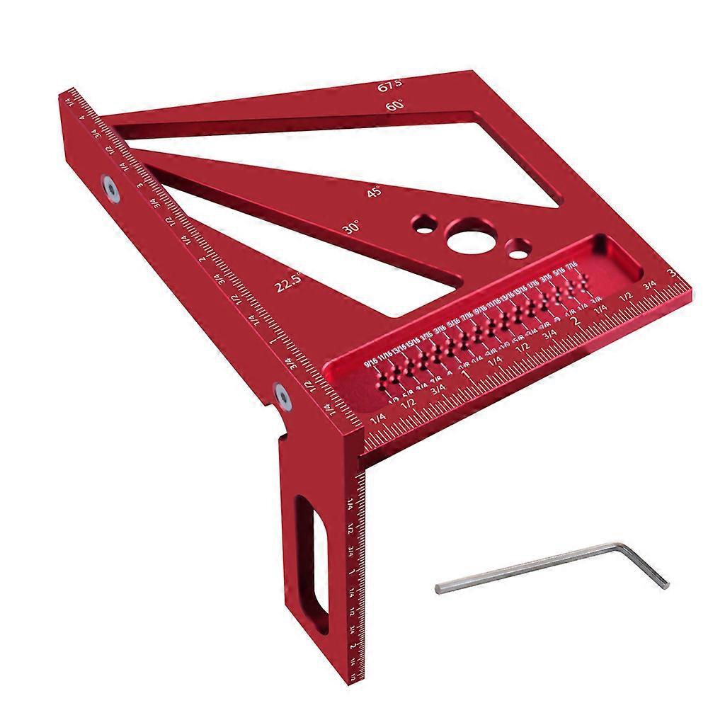 3D Multi-Angle Aluminum Alloy Woodworking Measuring Ruler for Engineers and Carpenters
