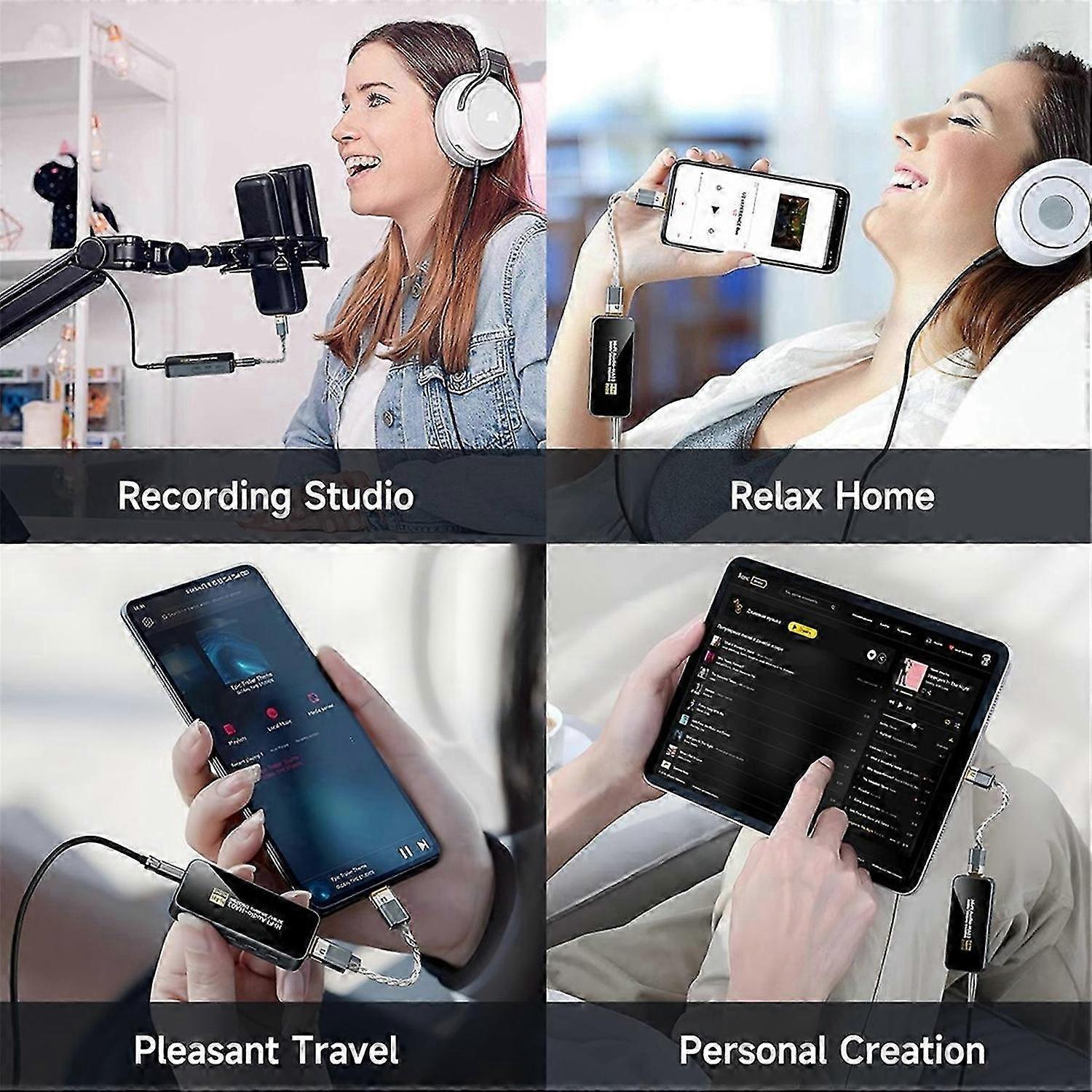 Upgraded HIFI Decoding Headphone Amplifier Dual CS43131 Decoding Chip Small Tail 4.4 Balanced 3.5 Ja