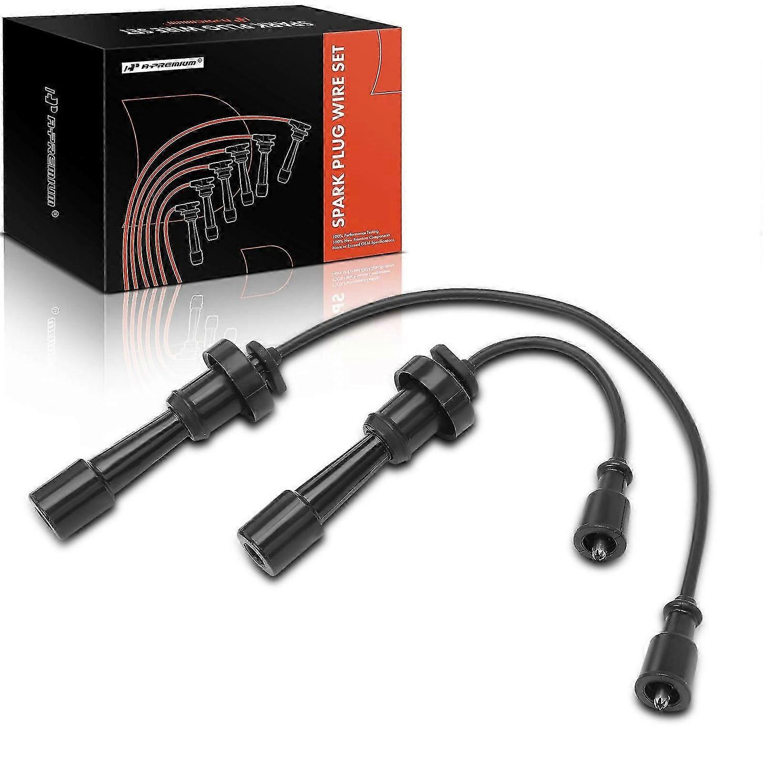 Ignition Spark Plug Wires Set of 2 Compatible with Mitsubishi Lancer 2003 2004 2005 2006 20L