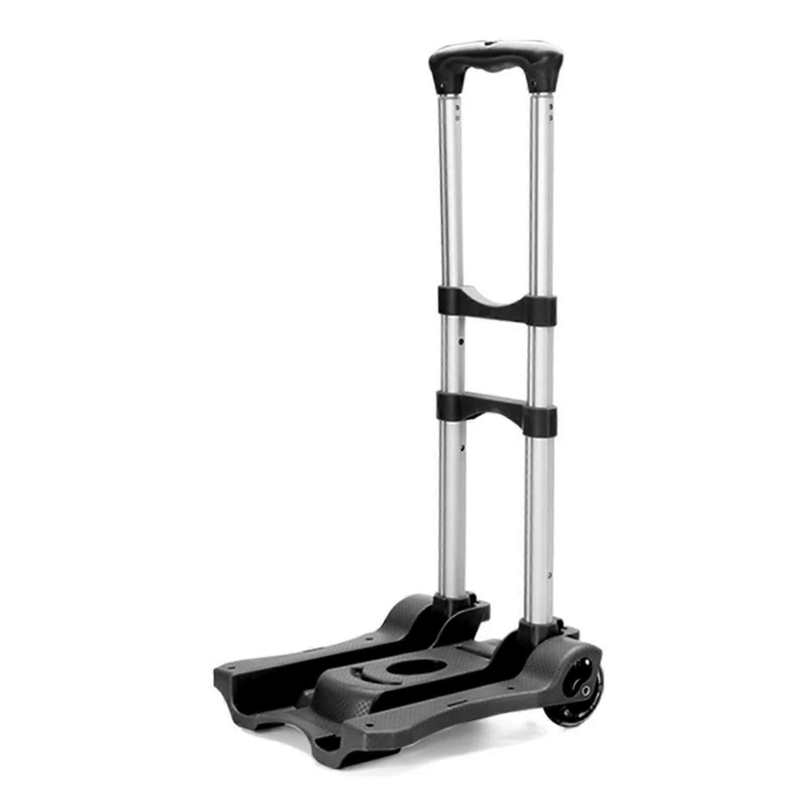 Folding Handcart, Black, Small, Lightweight, Portable, Telescopic Transport Trolley