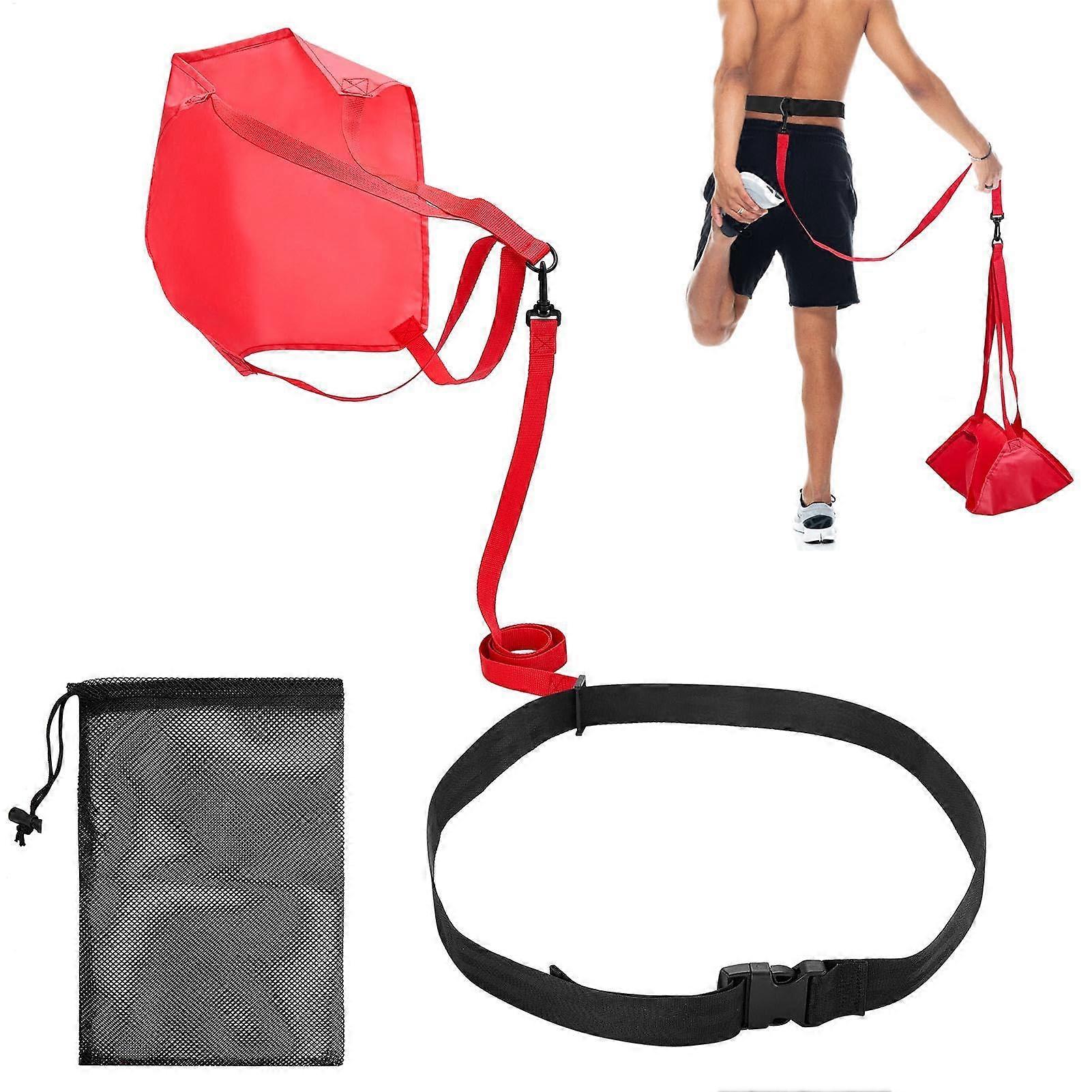 Swimming Parachute  Adjustable Resistance Device for Speed Training, red