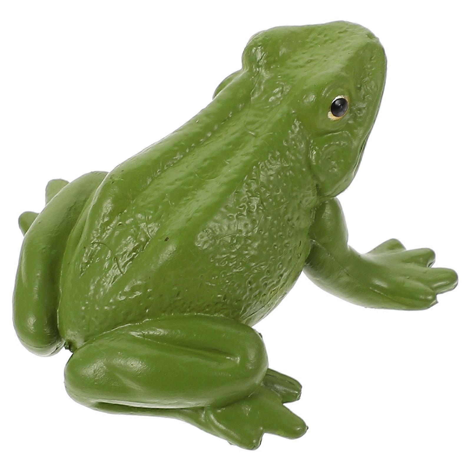 Small Figurines Kids Realistic Frog Model Educational Teaching Prop For Children Railway 1Pc