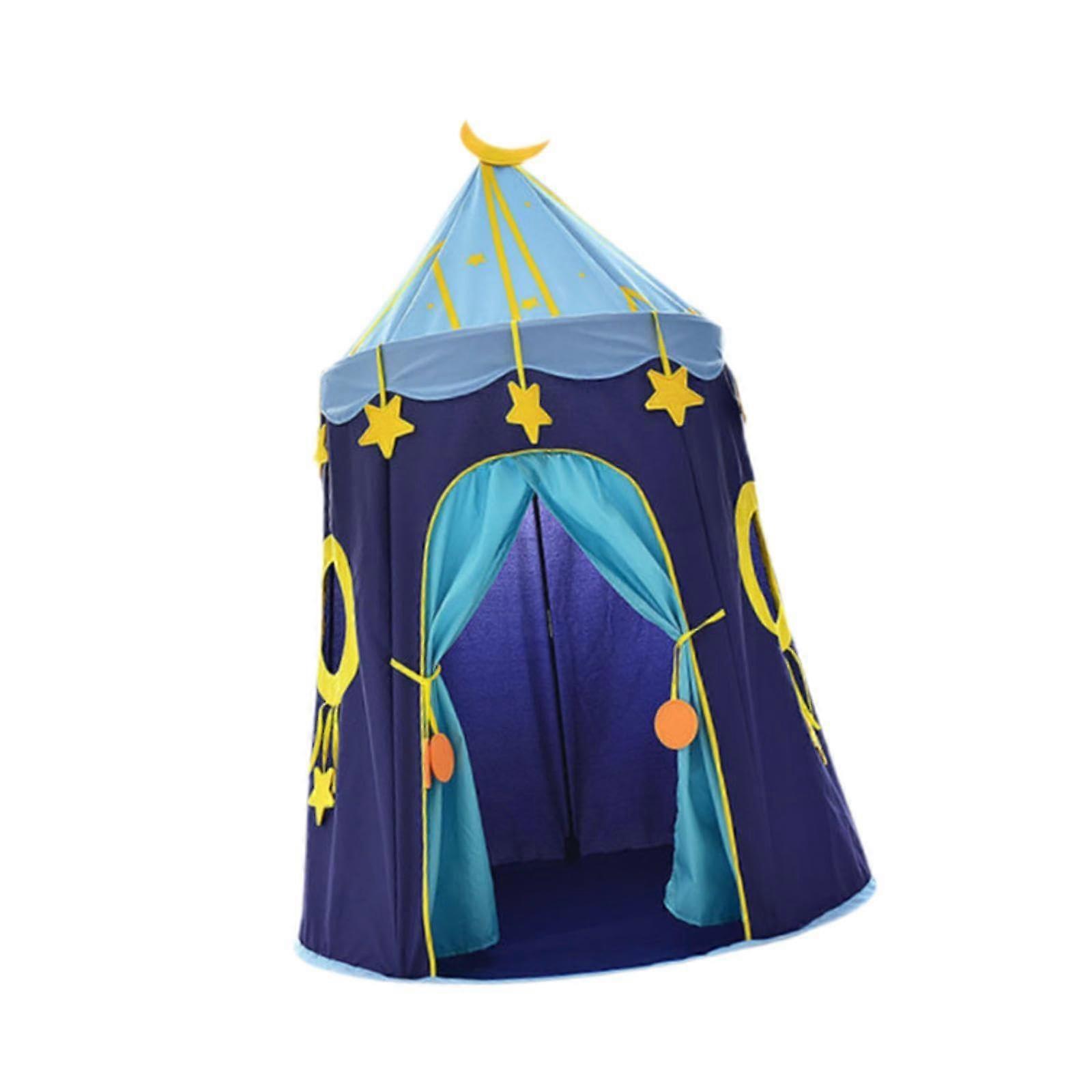 Toddler Tent Children's Castle Play Tent Large Children's Play House Princess Foldable Teepee Playhouse for Children Picnics, Blue