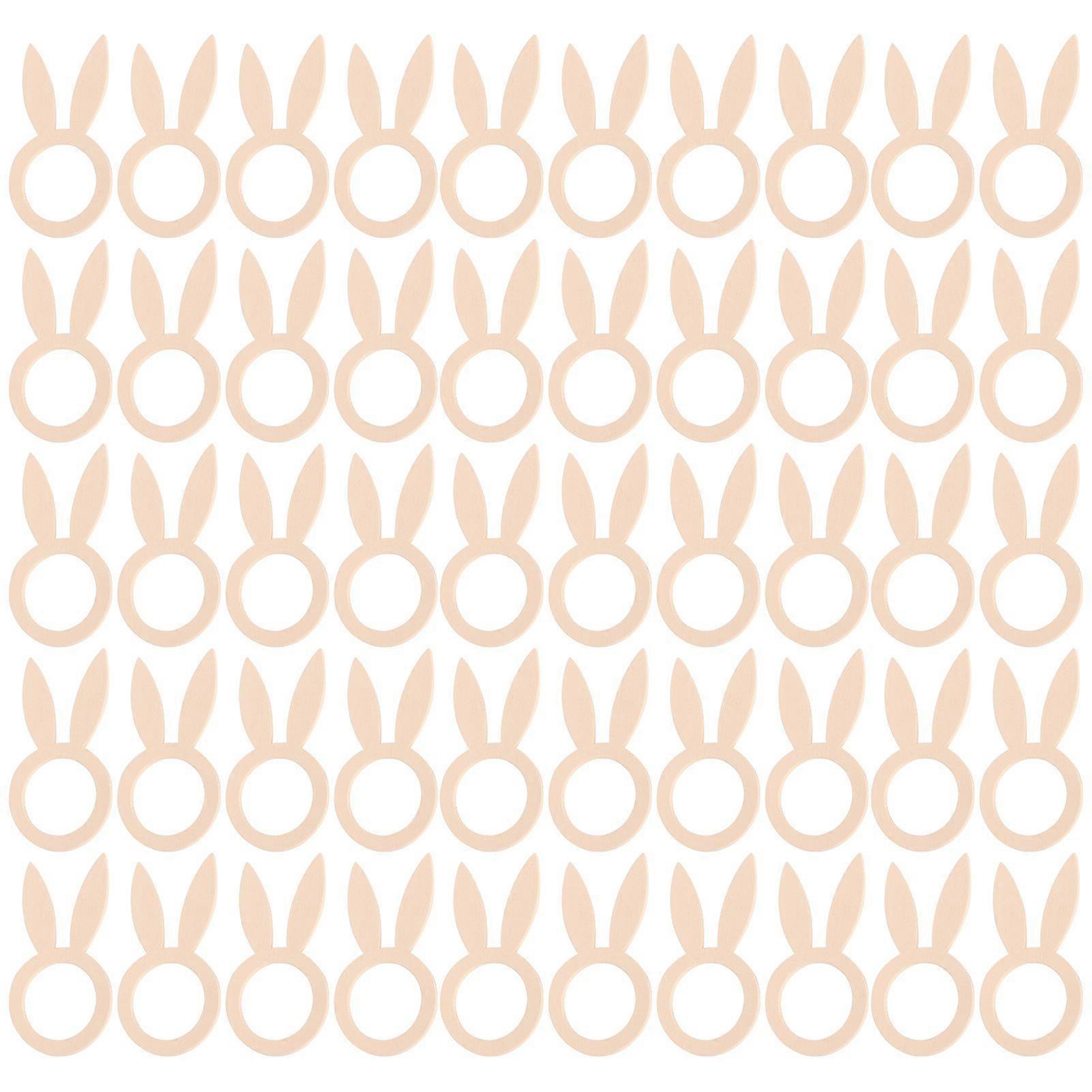 2025 dernier modèle 50Pcs en bois lapin serviette de table fait à la main lapin support d’oreille