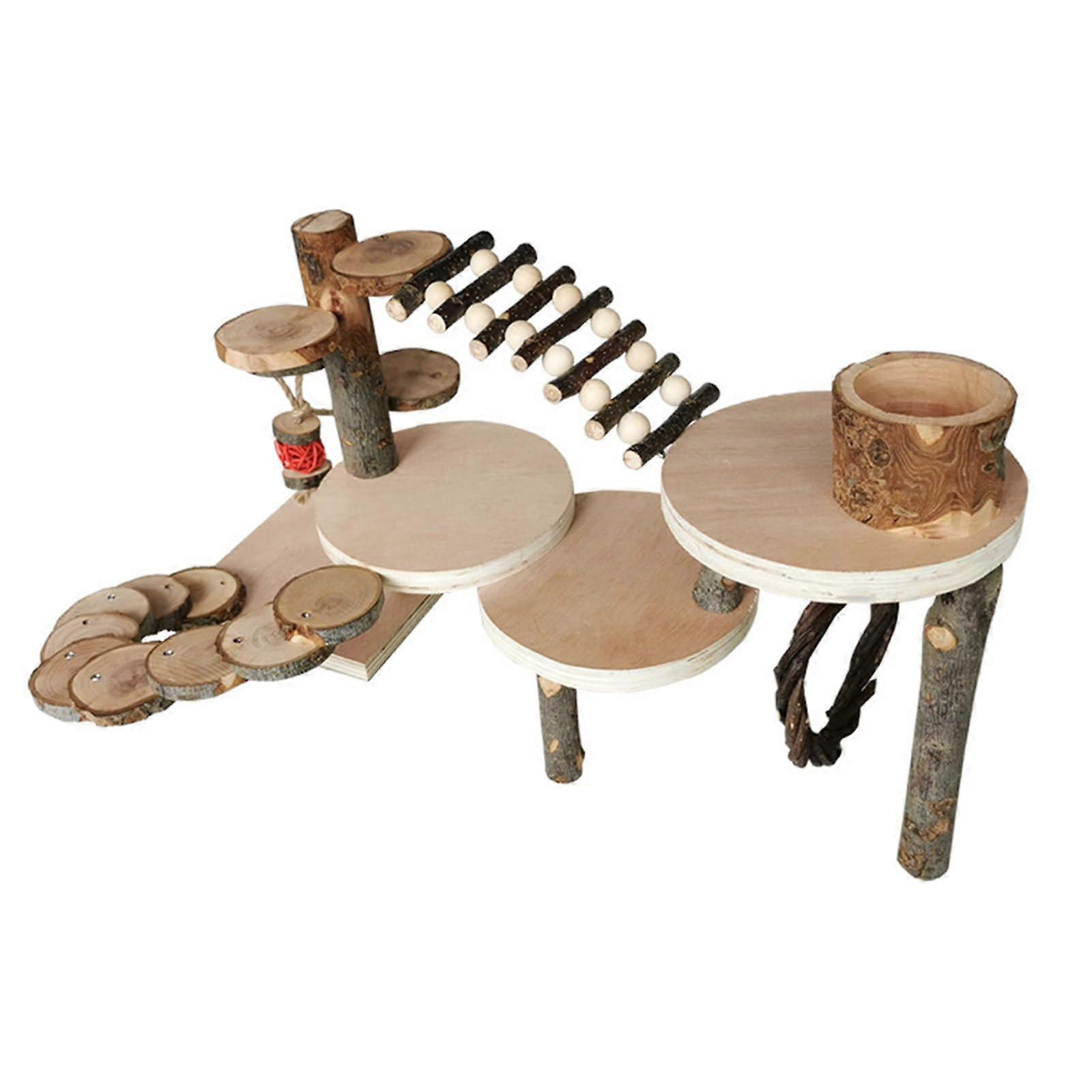Safe and Appealing Wooden Climbing Ladder Toy for Hamsters, Suitable for Creating a Stimulating Exercise Environment