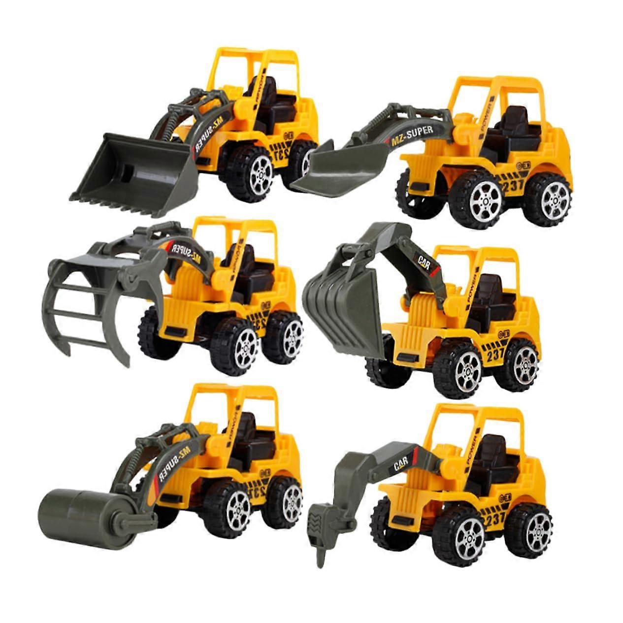 6Piece Excavator Toy Set – Durable Construction Vehicle for Toddlers, Enhances Creativity and Social Skills, InertiaPowered for Fun and Movement