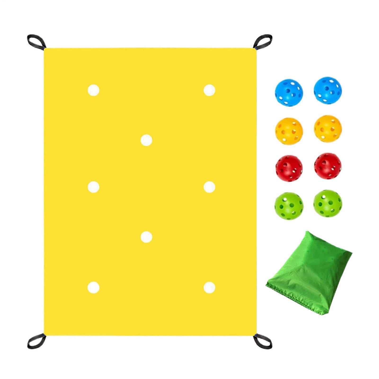 Playful teambuilding games – Cooperative team play set – Fun exercise set for groups with hollow ball for schools and gatherings, Yellow