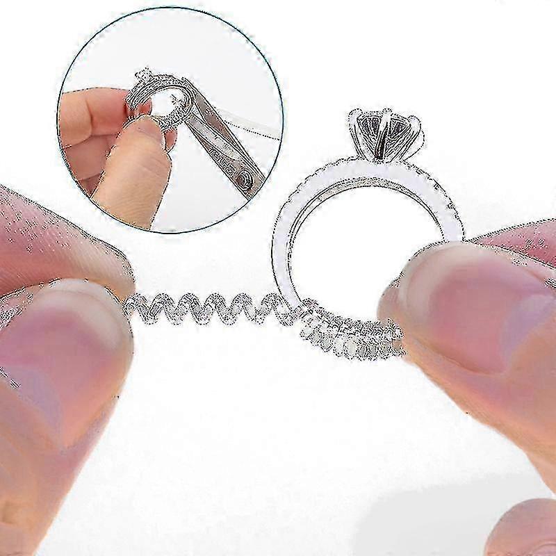 Transparent Silicone Spiral Ring Size Reducer Resizer Snuggies 6pcs