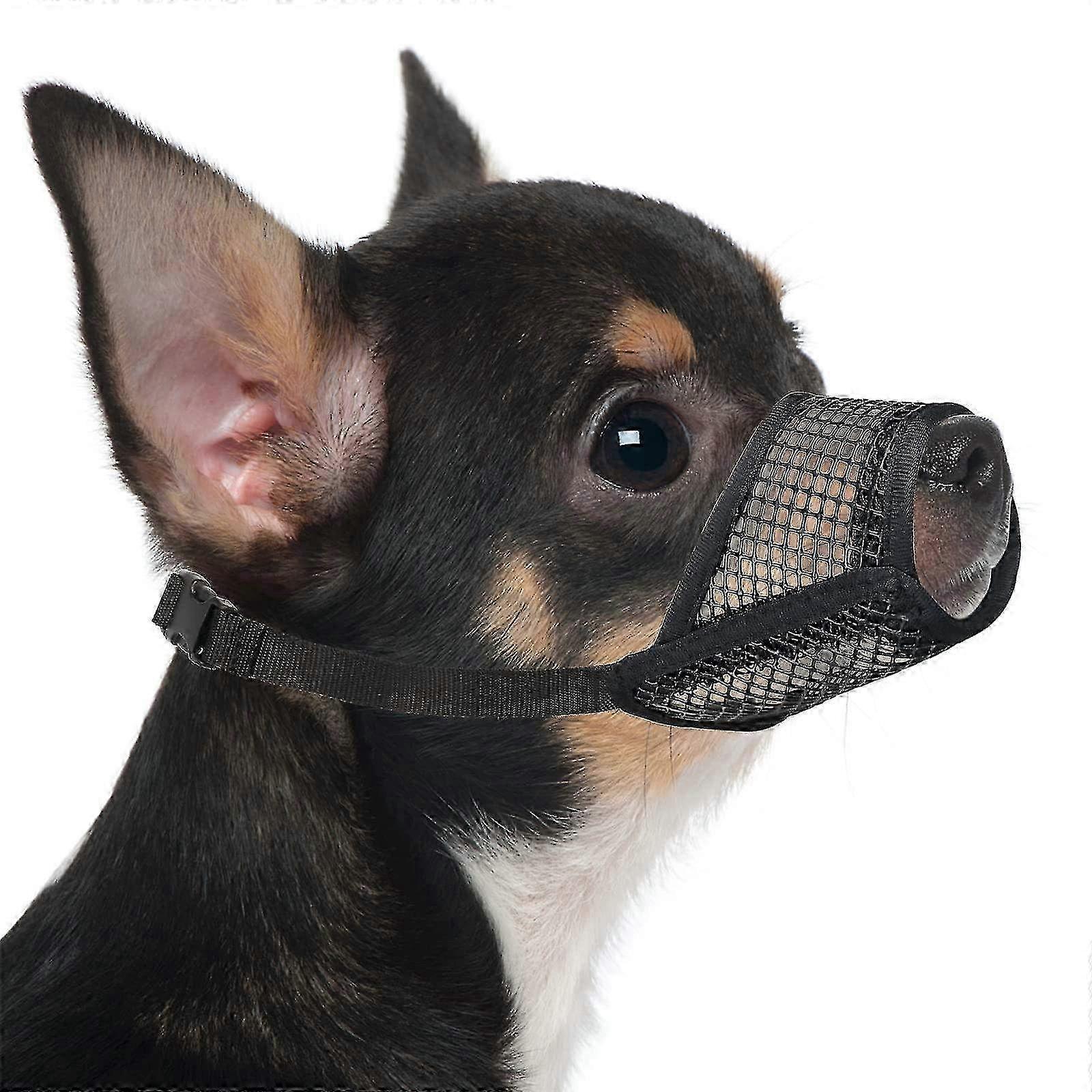 Soft Mesh Dog Muzzle for Small & Medium Breeds - Breathable Dog Mask for Chihuahua, Poodle, Husky & Labrador Retriever