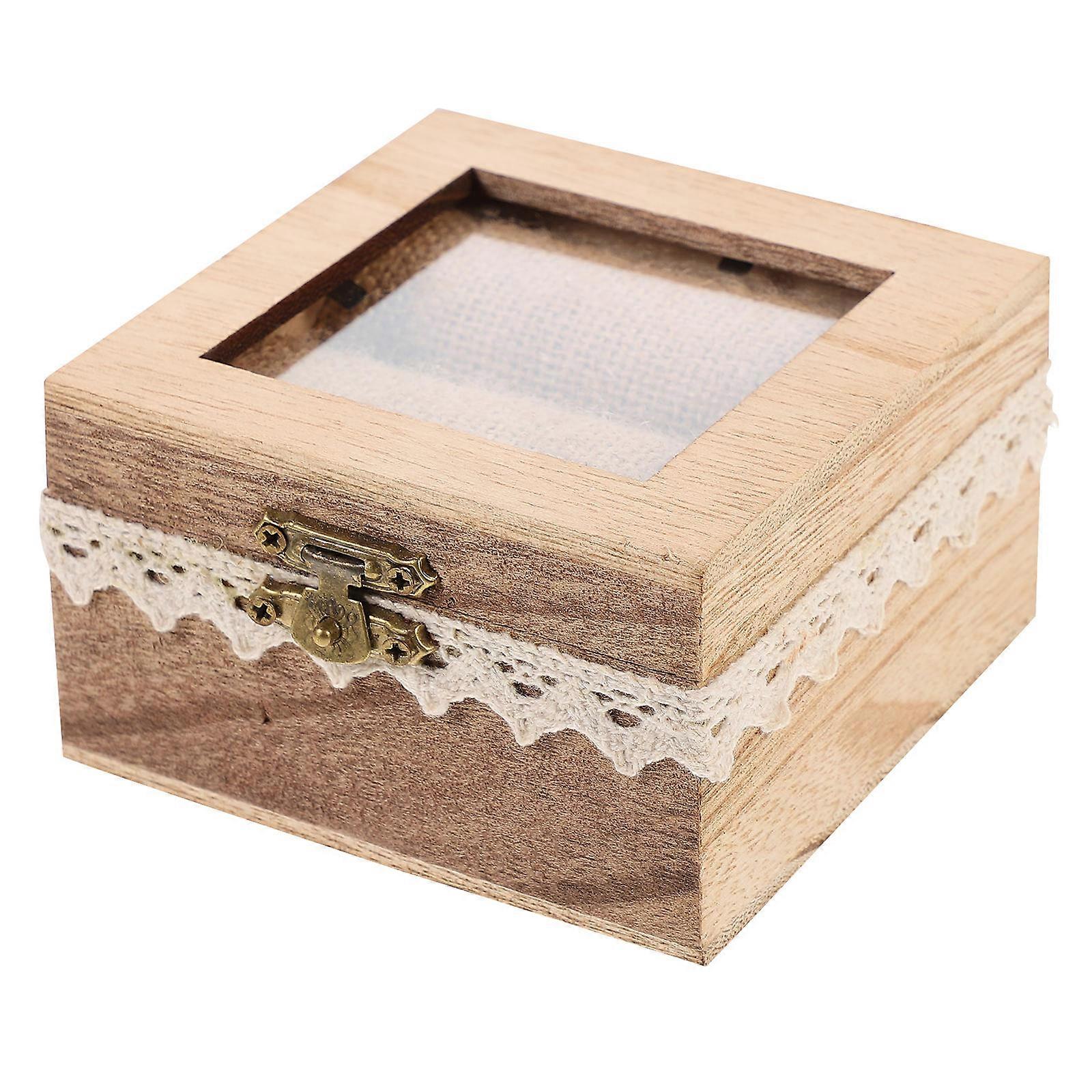 Stylish Multi Synthetic Jewelry Storage Box for Rings and Necklaces 4.5x3.2x2 Inches