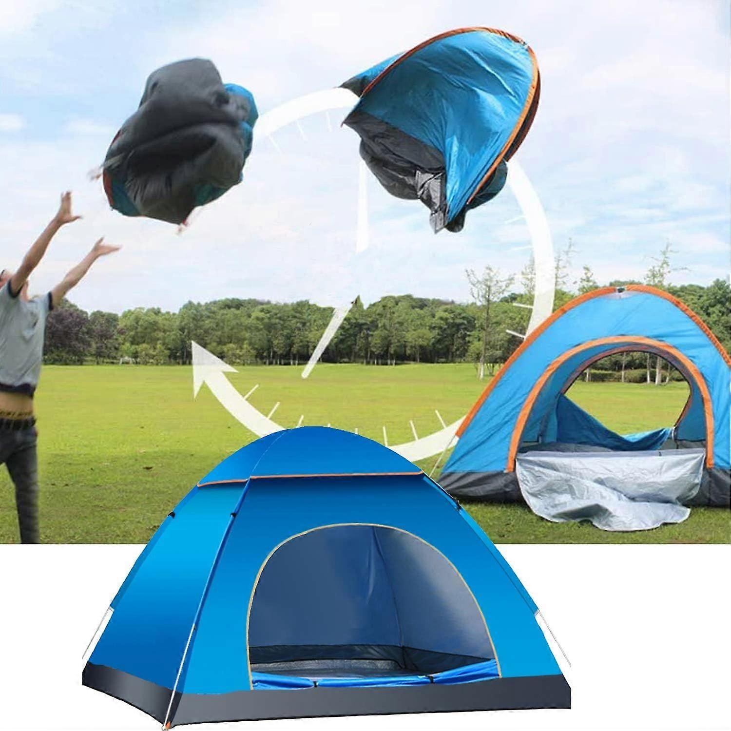 Tenda da campeggio leggera pop-up istantanea per persona, tenda da viaggio automatica per famiglie facile da installare all'aperto, zaino in spalla portatile ultraleggero impermeabile antivento 