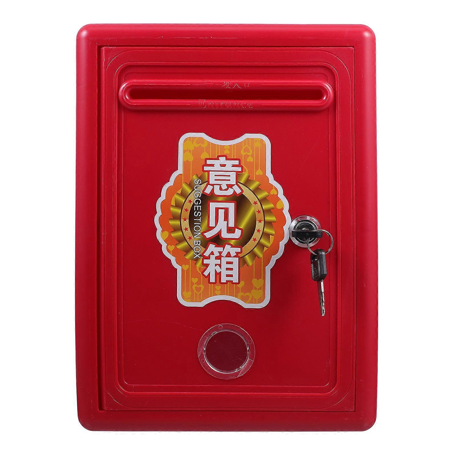Combination Lock Mailbox Outside Wall Mounted Storage Box Donation Storage Sleek Design General Users 11.4×8.3×4.1in 1Pcs
