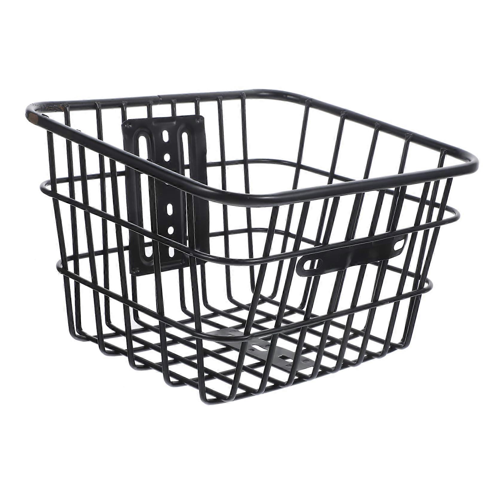 Foldable iron bicycle basket, durable hanging storage for front handlebars Ref: 6701
