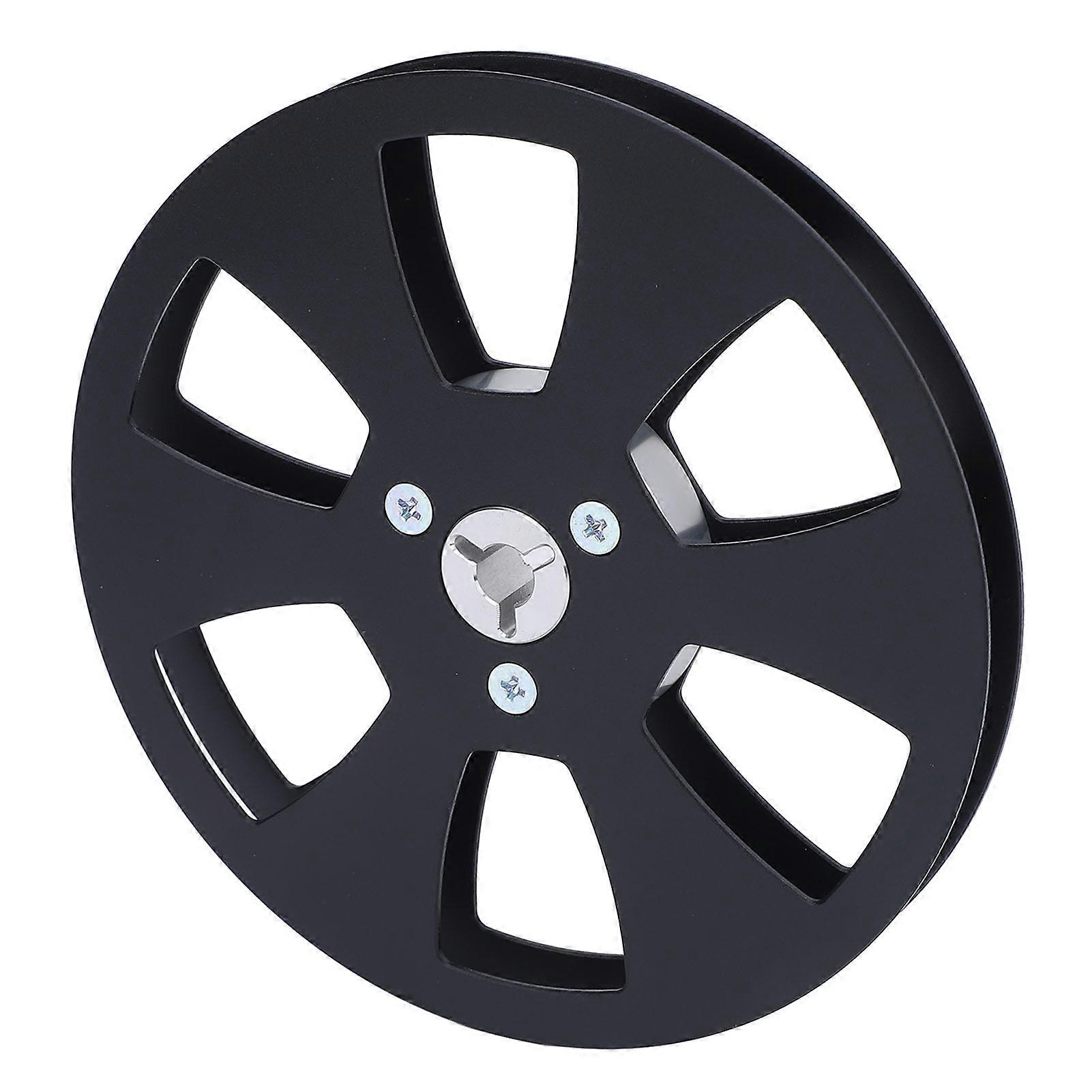 Black Aluminum Alloy 1/4 5in Empty Tape Reel for ReVox NAGRA Studer - 6 Hole Design