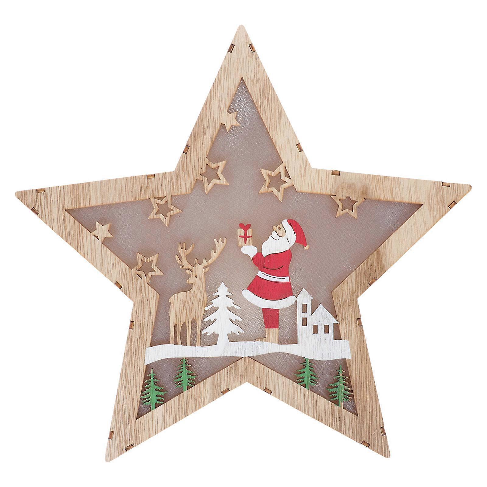 Miniature Decor Chic Design Christmas Luminous Adornment Red Color 31x30cm Festive Atmosphere Room Decoration 1Pack