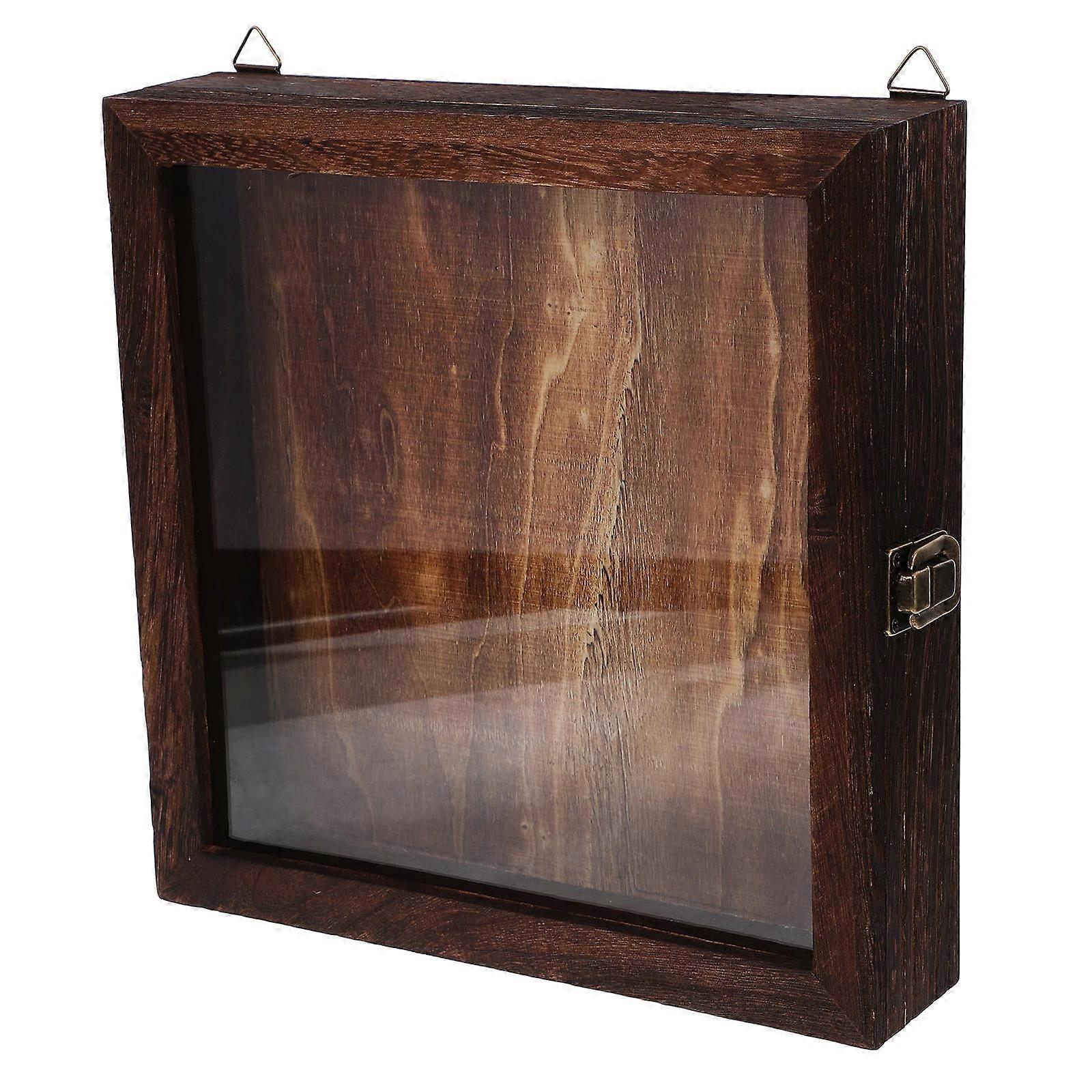 Vintage Butterfly Specimen Display Box with Window, Decorative Shadow Box for Dried Flowers, Wall Mounted Storage Craftsmanship