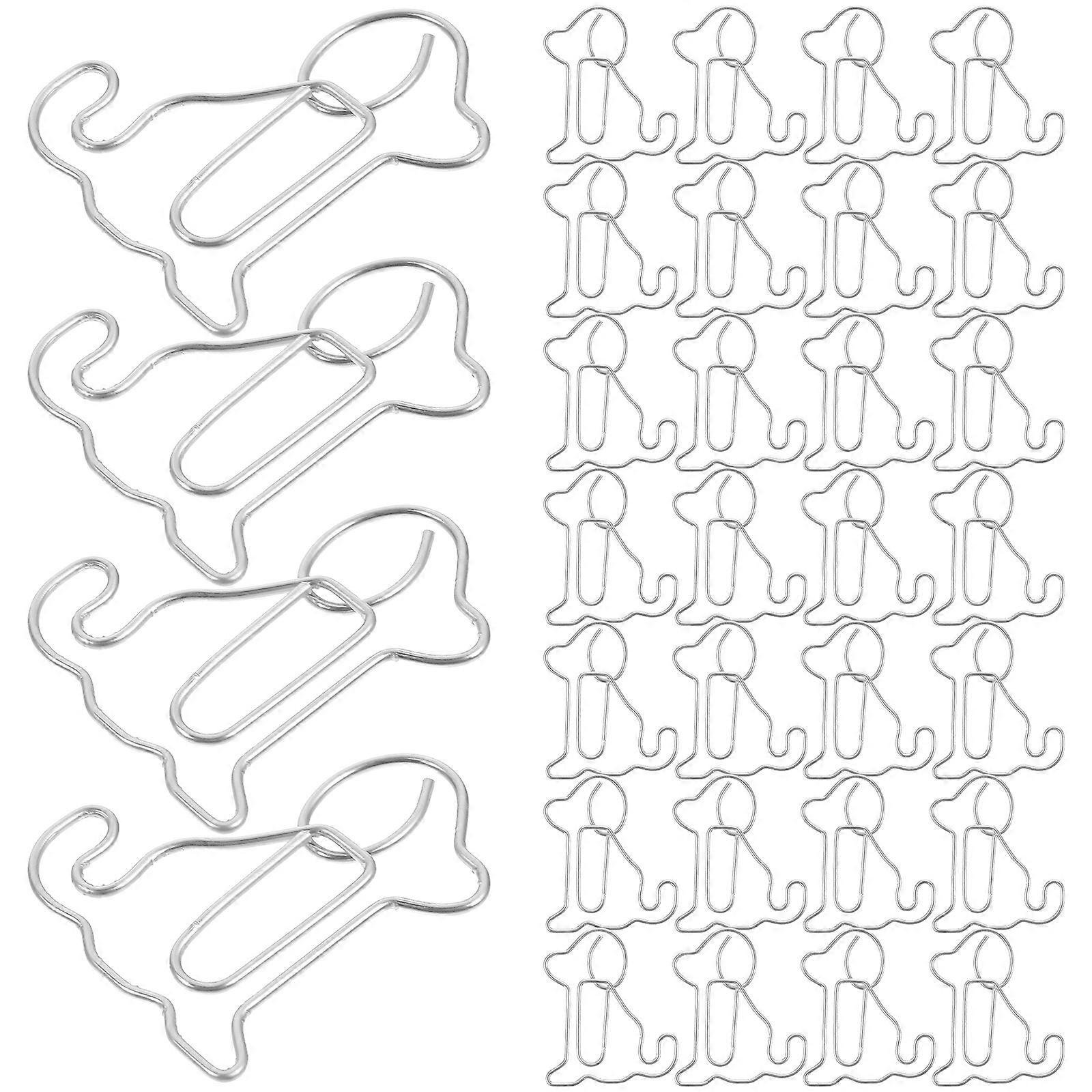 50PCS Cute Dog Shaped Metal Paper Clips, Creative Office Supplies for Notes, Memos and Documents, Lightweight and Easy to Store, Adorable Design for