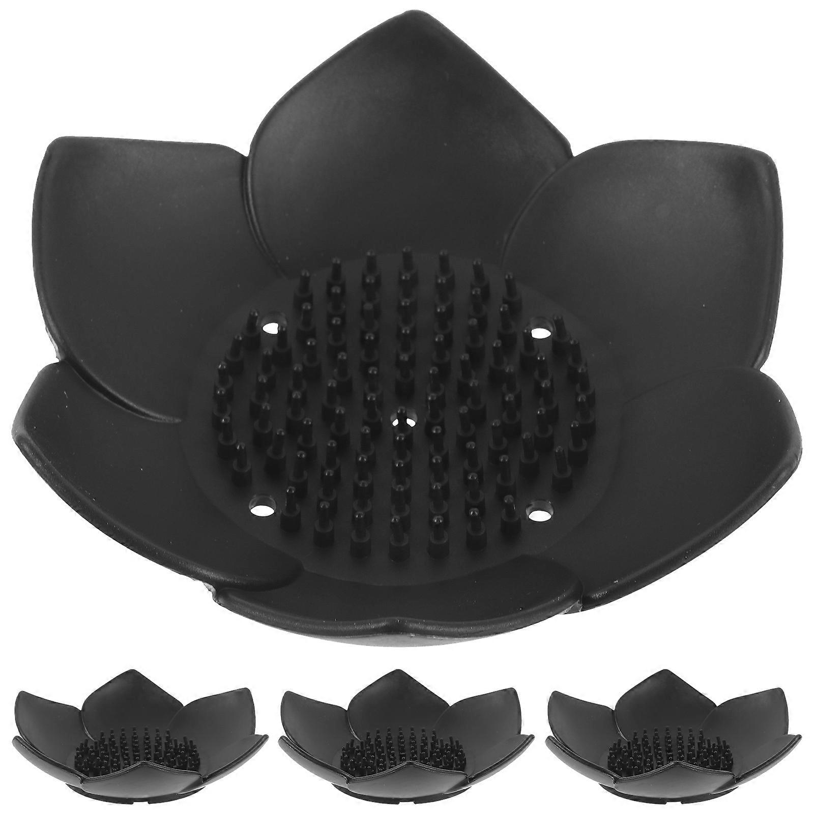 Silicone Soap Dishes 4PCS Self Draining Soap Holders for Bathroom, Travel & Toiletries Non Deformable Design