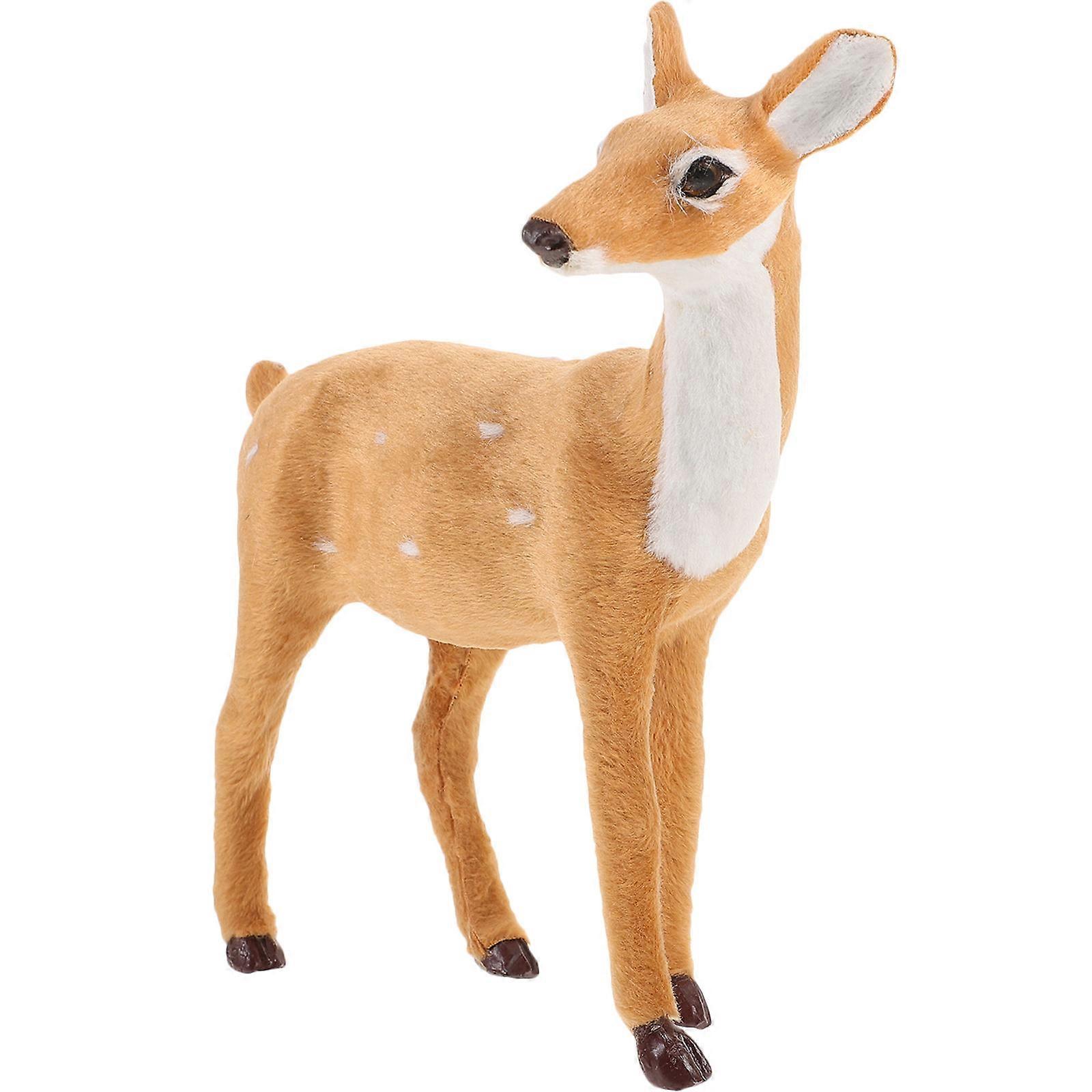 Festive Desktop Elk Statue, Realistic Reindeer Ornament for Living Room & Office, Versatile Christmas Decoration, Easy Clean Deer Figurine for Home &