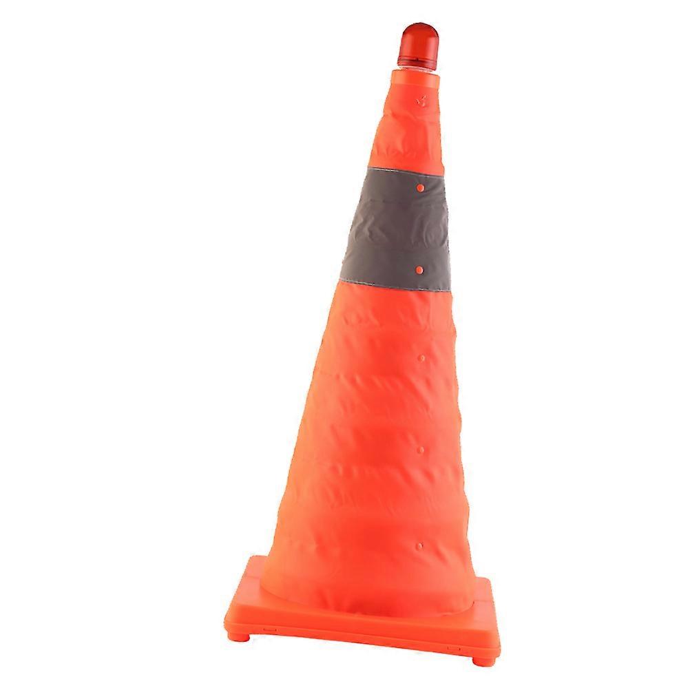 Traffic Cone Sign Reflective Roadblock Management Orange 48x24 Cm 1Set