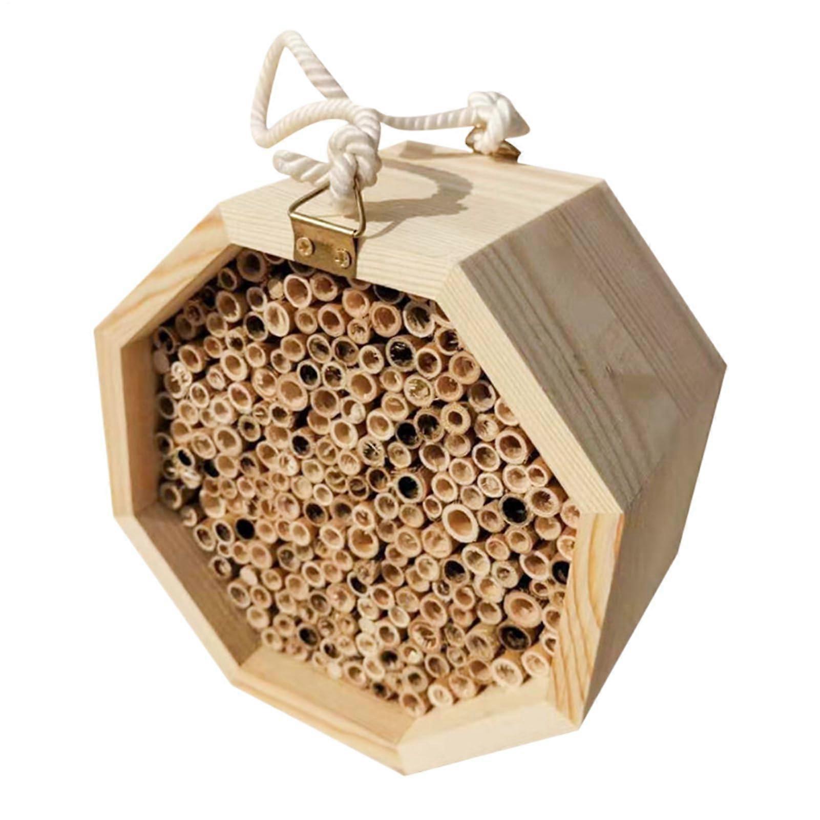 Bee Hotel, bee house, wooden bee habitat butterfly house, wasp habitat, pollination palace, increase the productivity in your garden