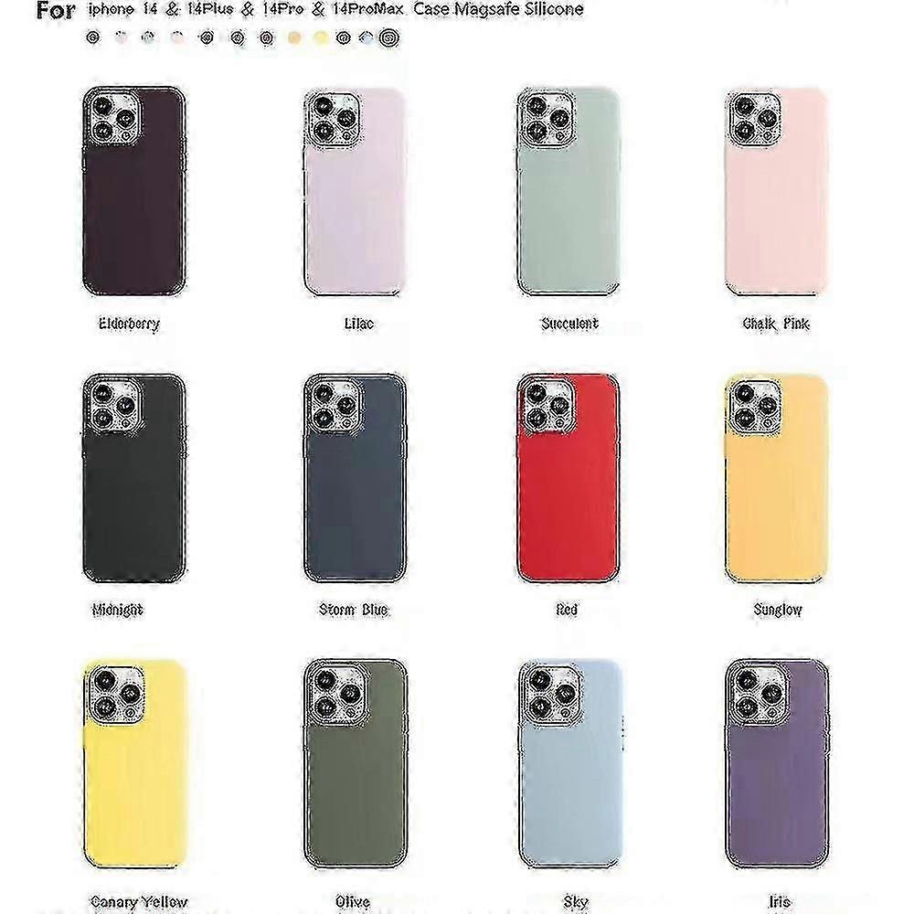 Siliconen hoesje met Magsafe voor Apple-iphone 14/14 Pro /14pro Max Case