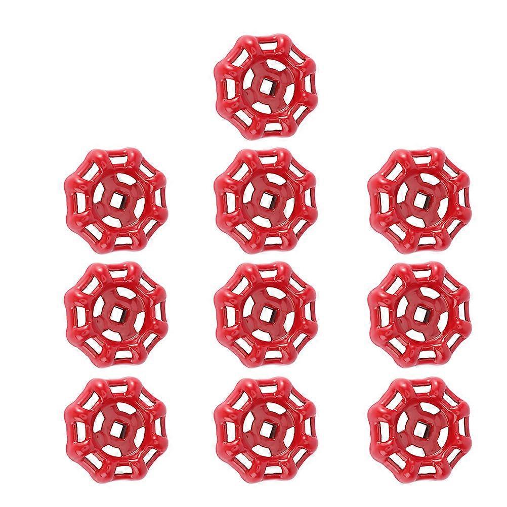 Shut Off Valve Handle Fluid Control Easy Open Close For Water Tube Red 10Set